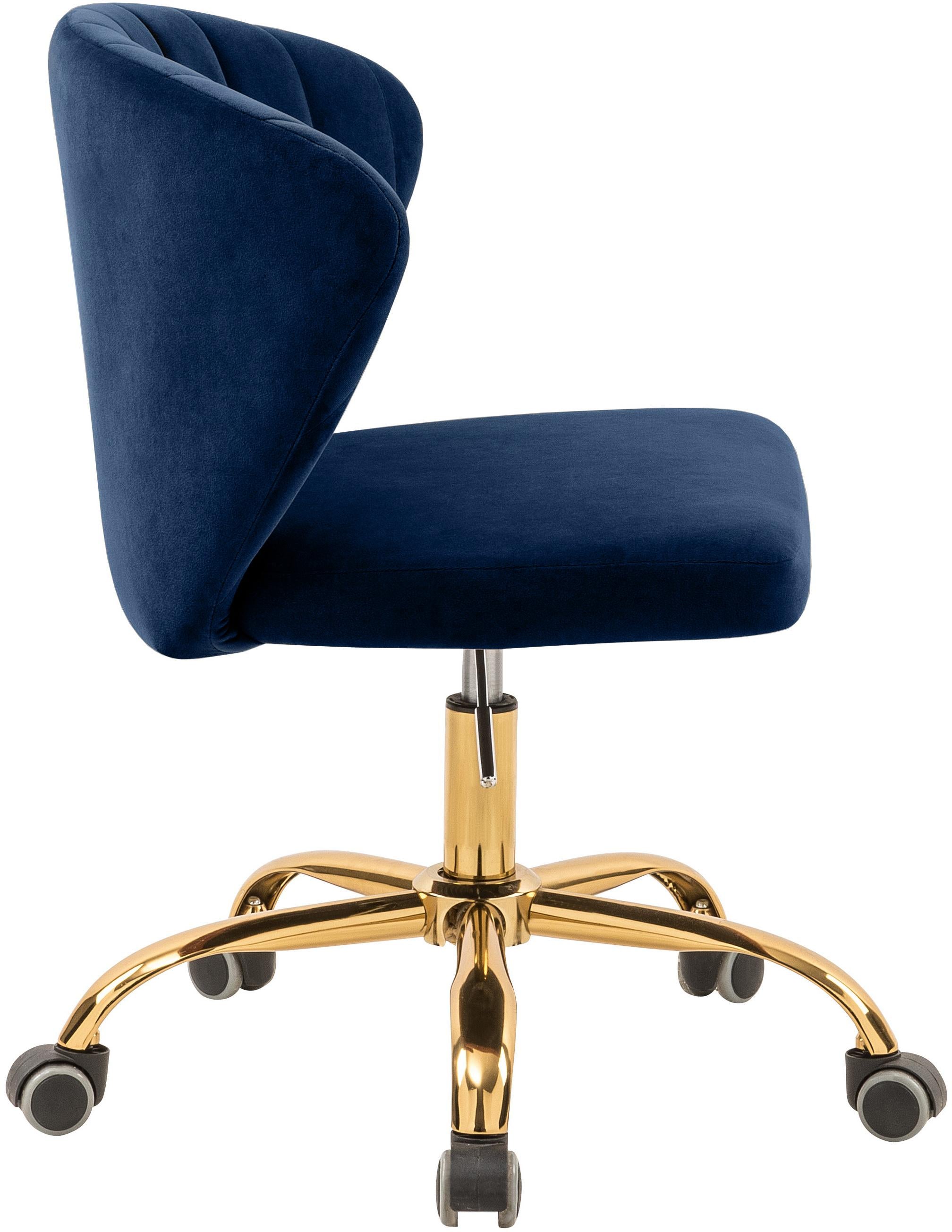 Finley Navy Velvet Office Chair - Luxury Home Furniture (MI)