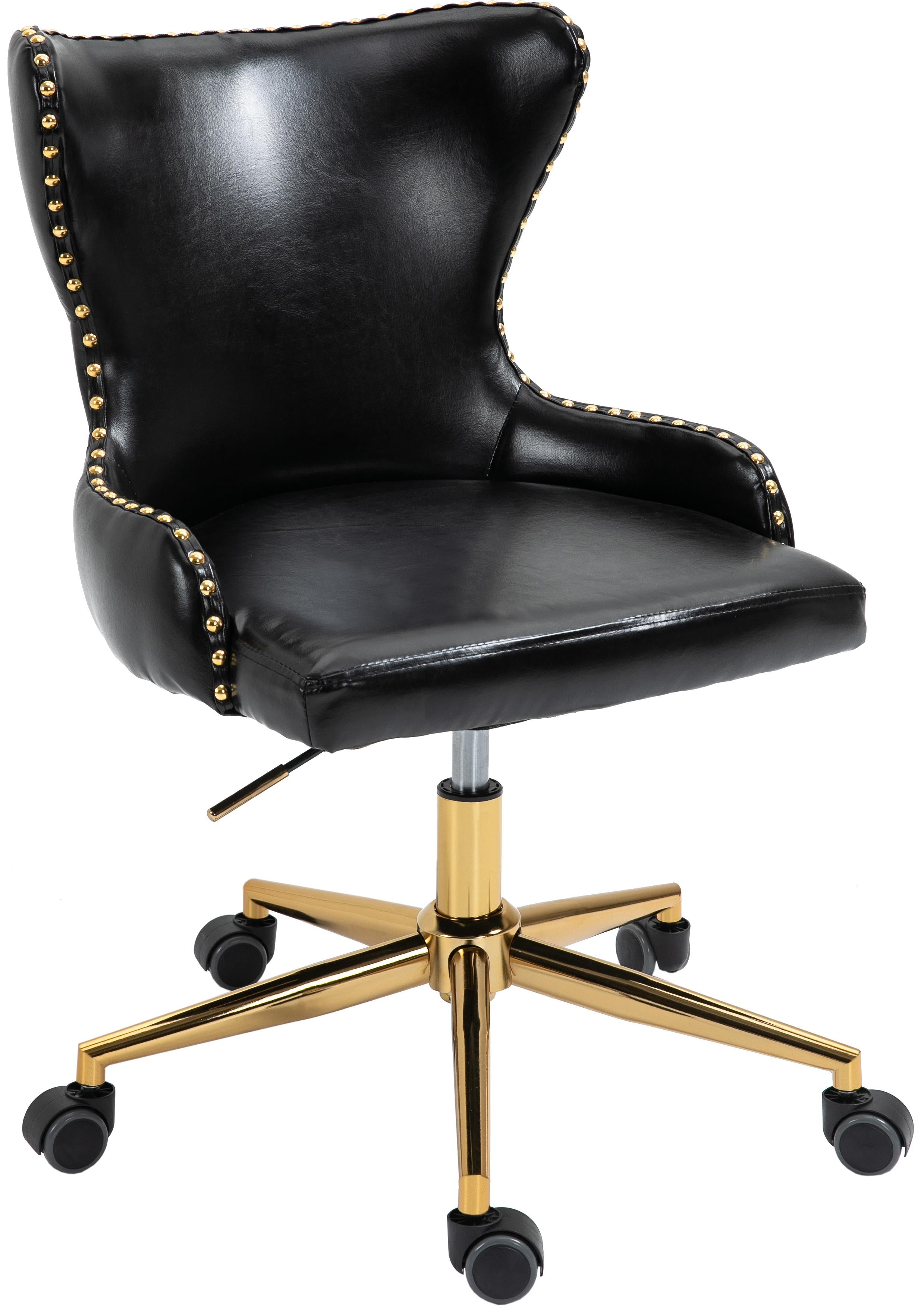 Hendrix Black Faux Leather Office Chair - Luxury Home Furniture (MI)