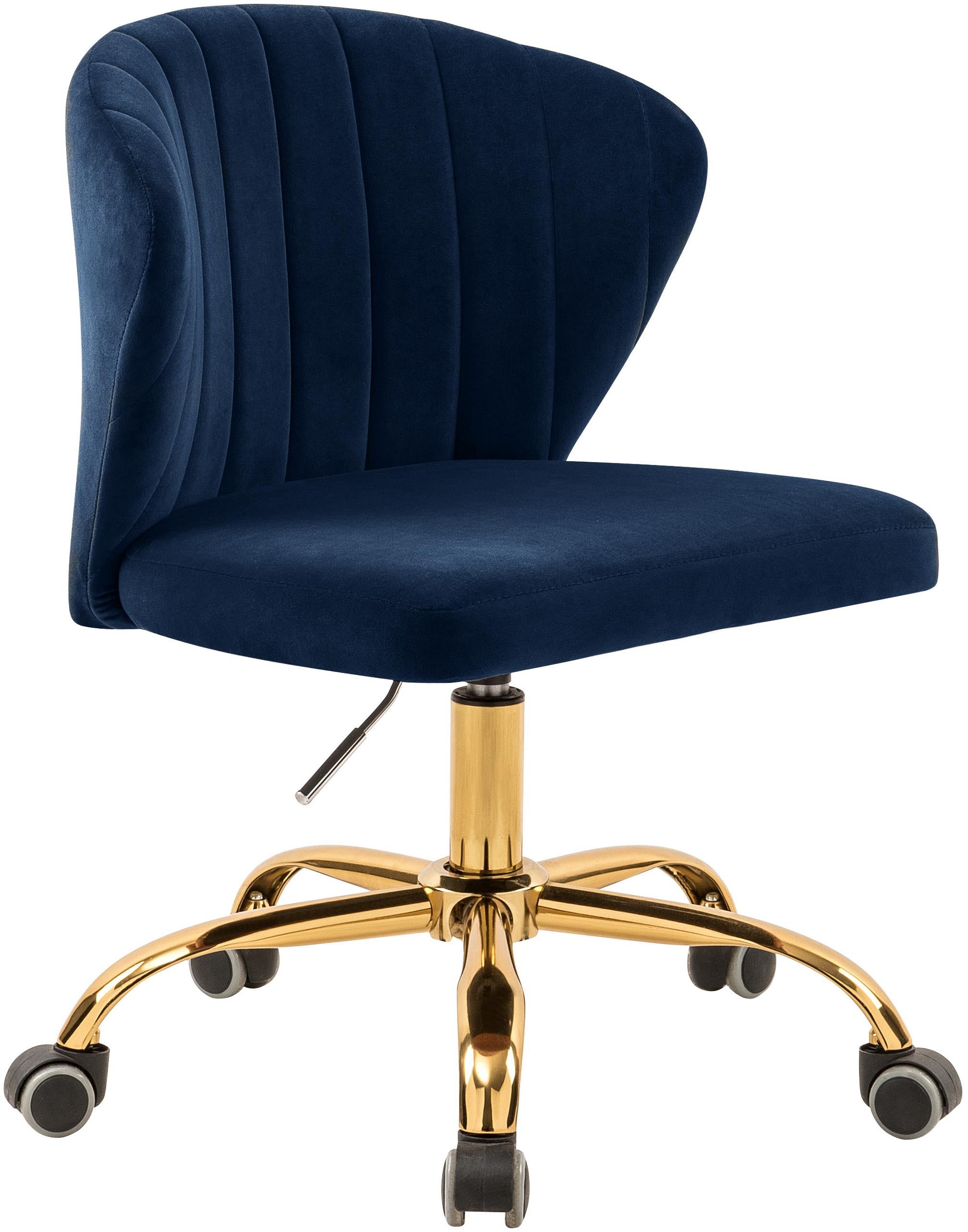 Finley Navy Velvet Office Chair - Luxury Home Furniture (MI)