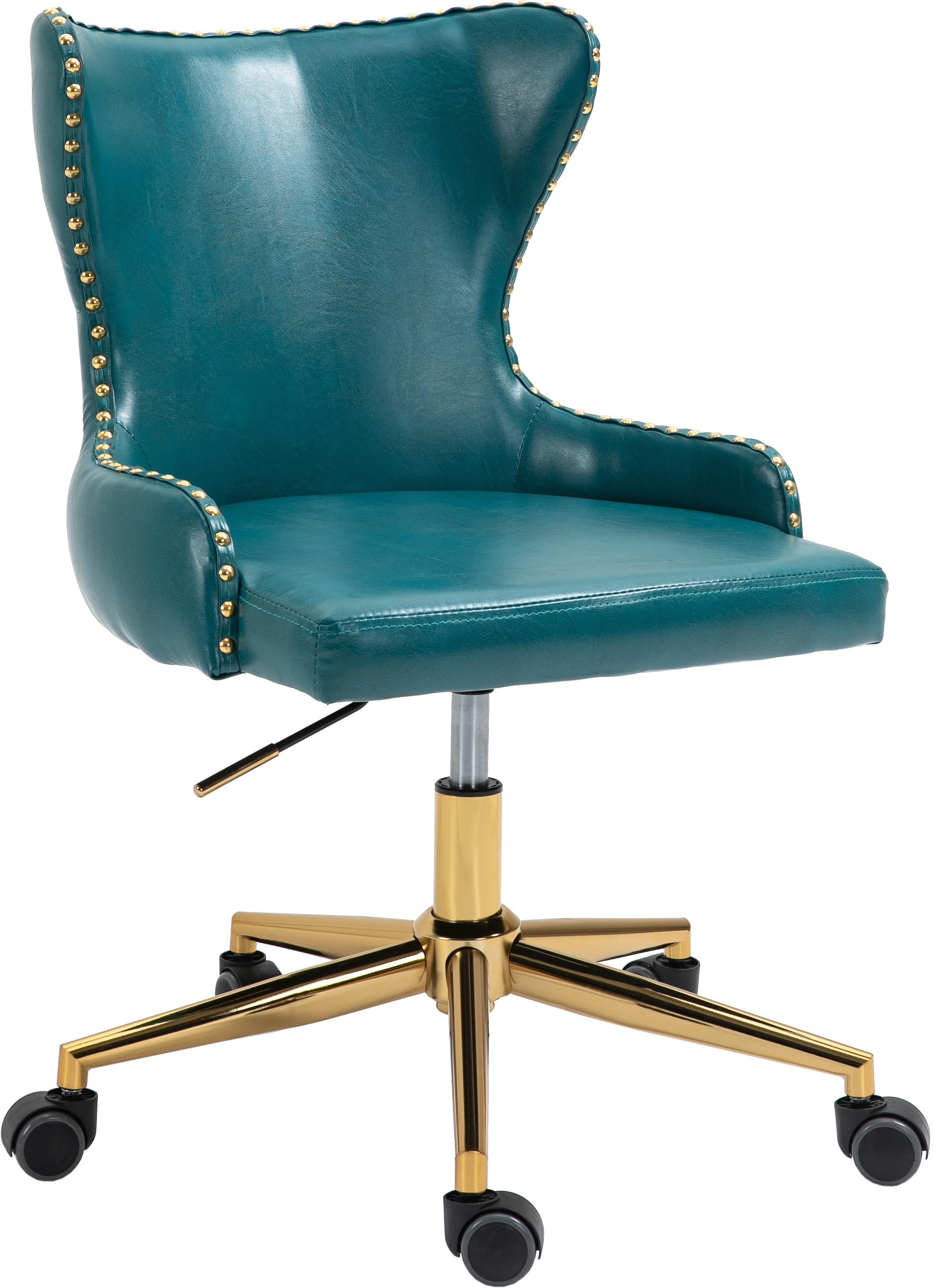 Hendrix Blue Faux Leather Office Chair - Luxury Home Furniture (MI)