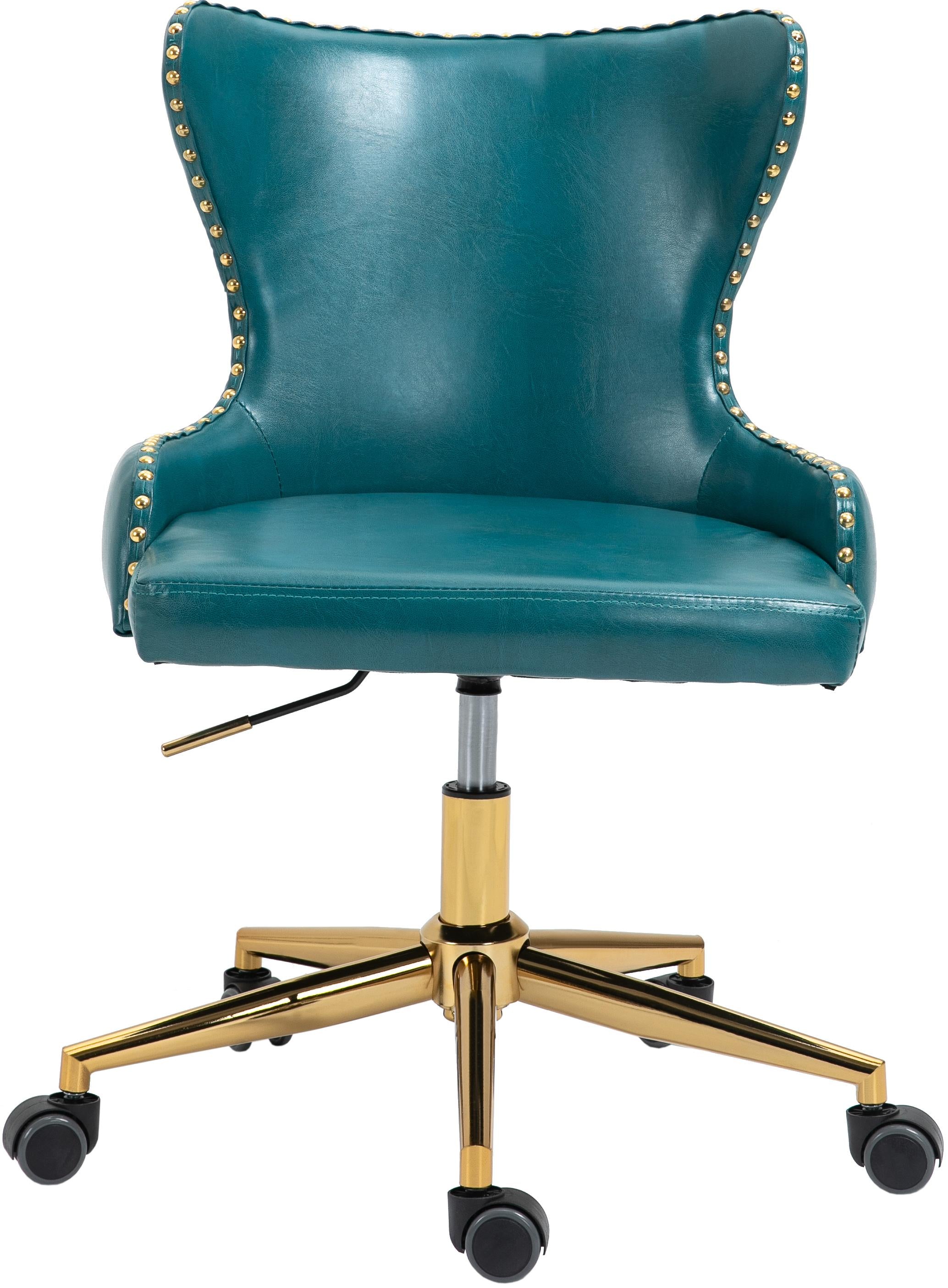 Hendrix Blue Faux Leather Office Chair - Luxury Home Furniture (MI)