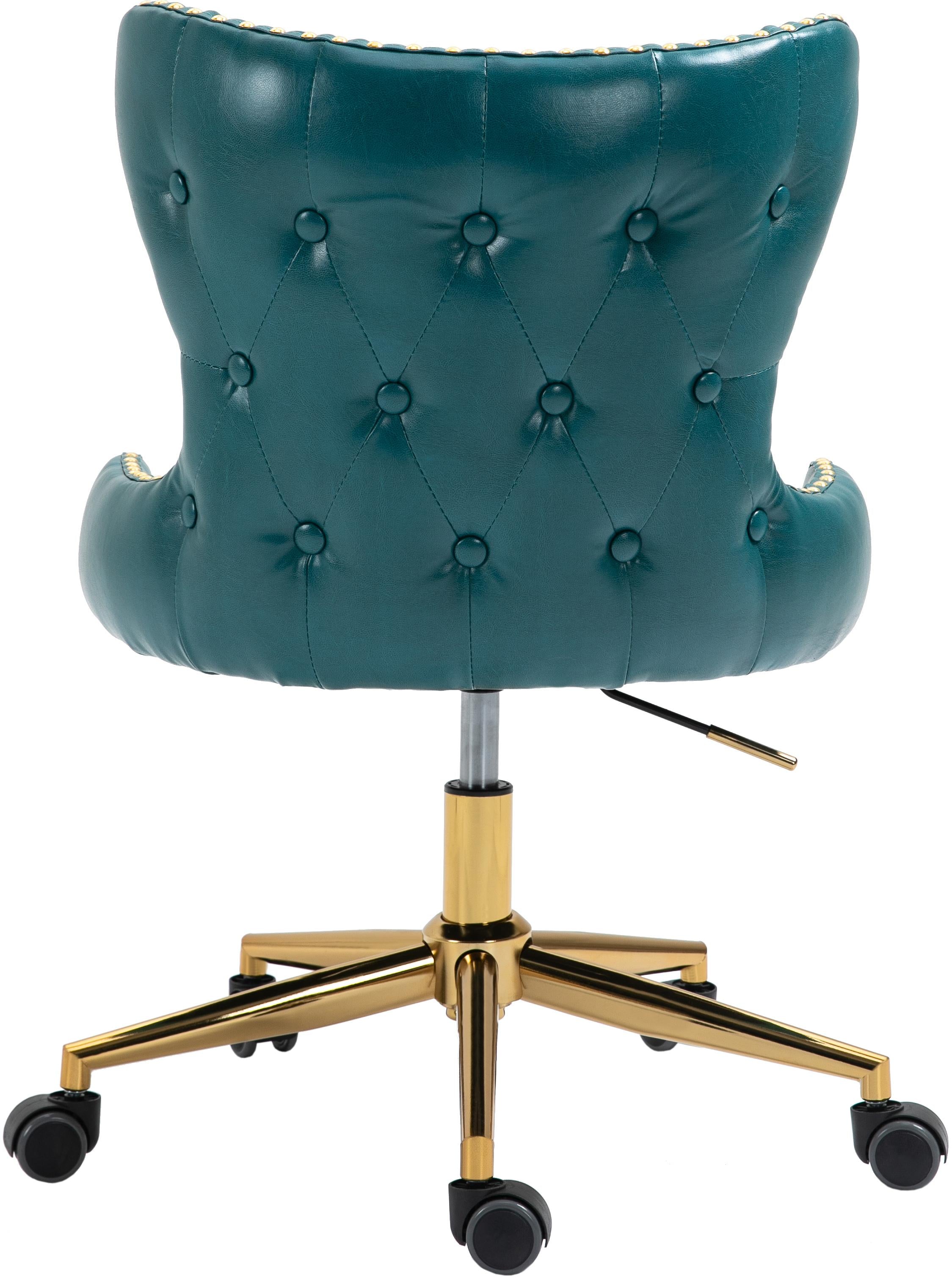 Hendrix Blue Faux Leather Office Chair - Luxury Home Furniture (MI)