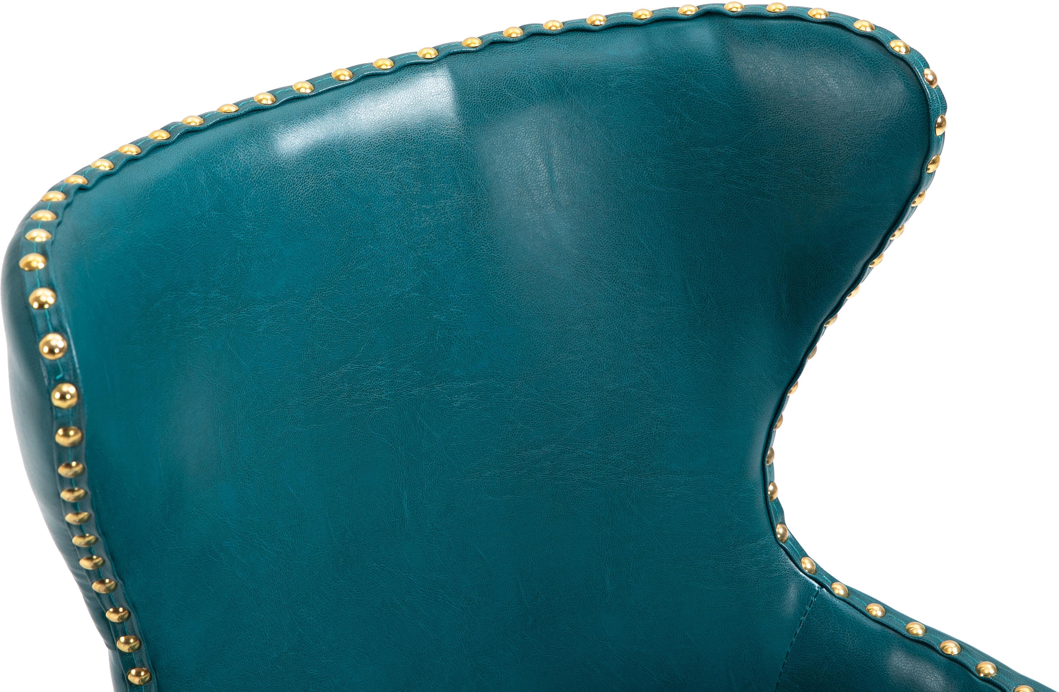 Hendrix Blue Faux Leather Office Chair - Luxury Home Furniture (MI)