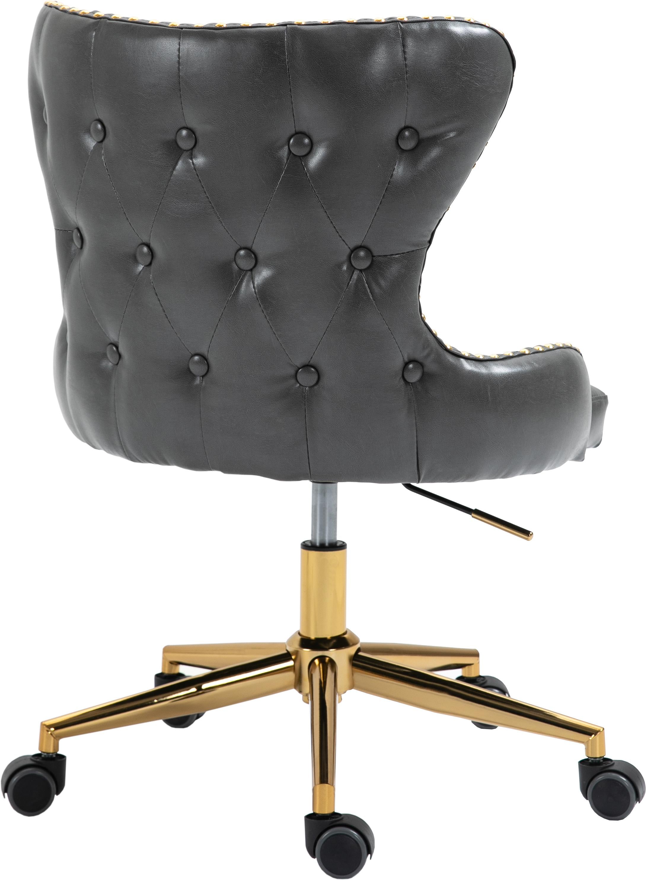 Hendrix Grey Faux Leather Office Chair - Luxury Home Furniture (MI)