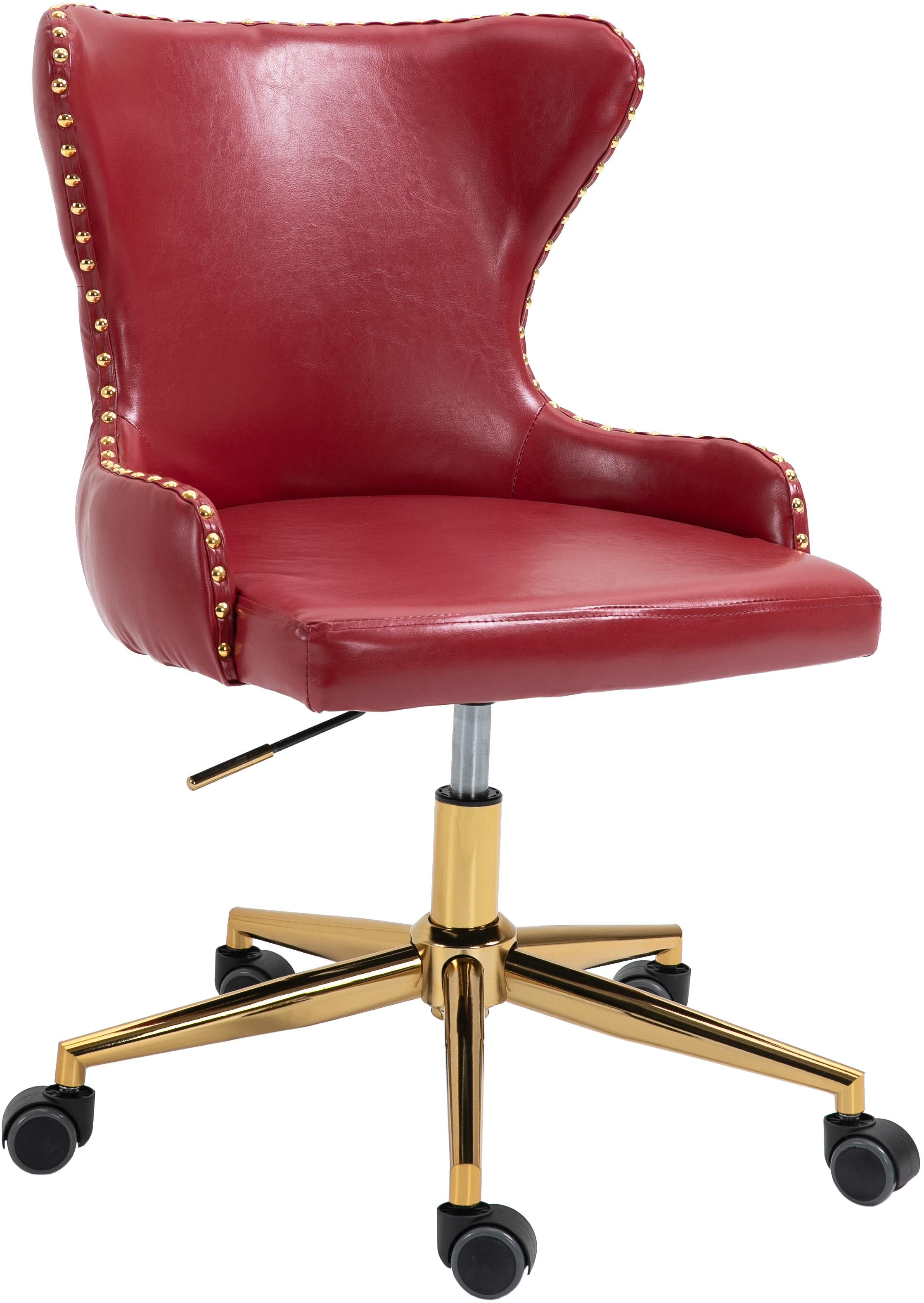 Hendrix Red Faux Leather Office Chair - Luxury Home Furniture (MI)