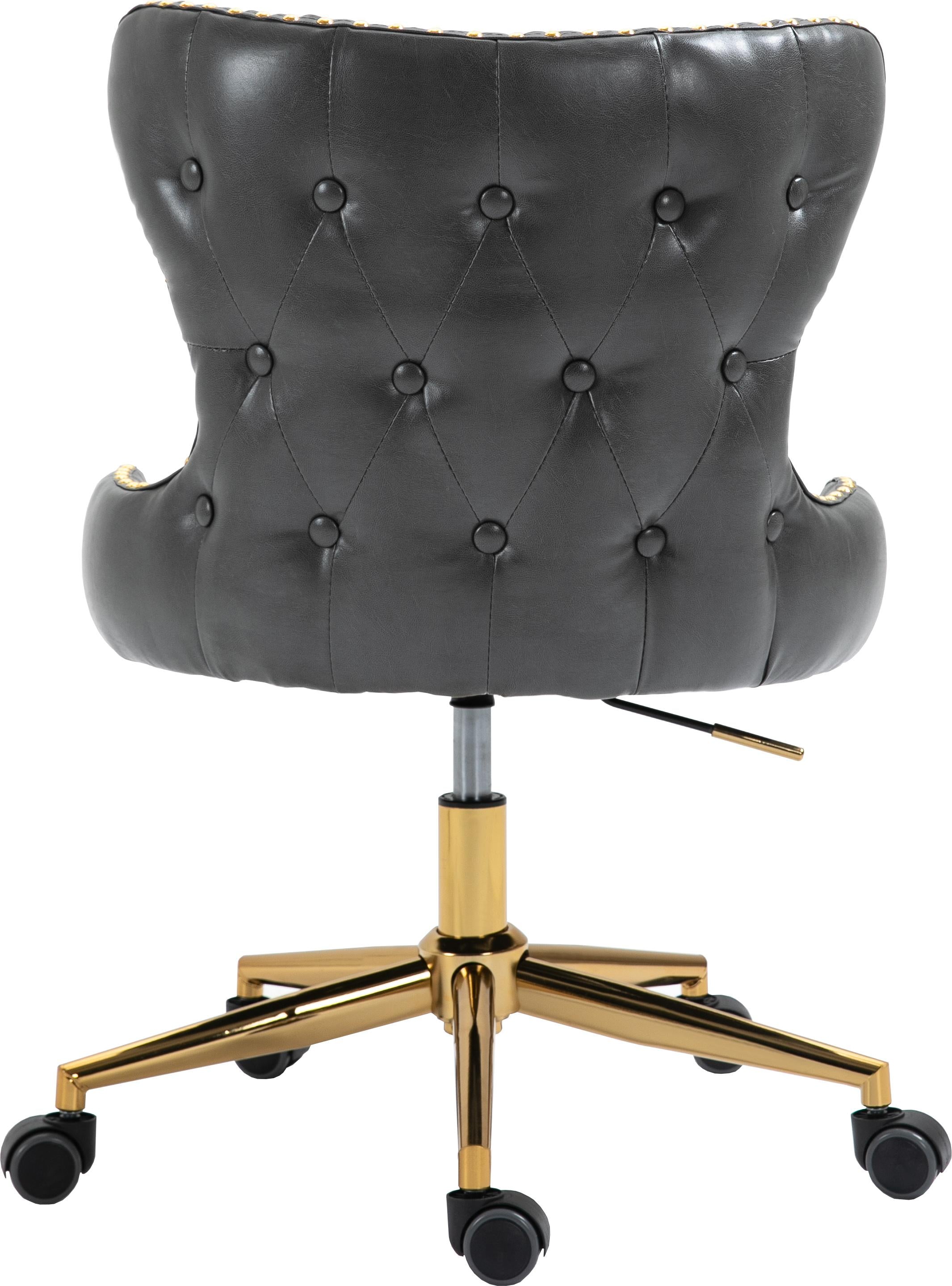 Hendrix Grey Faux Leather Office Chair - Luxury Home Furniture (MI)