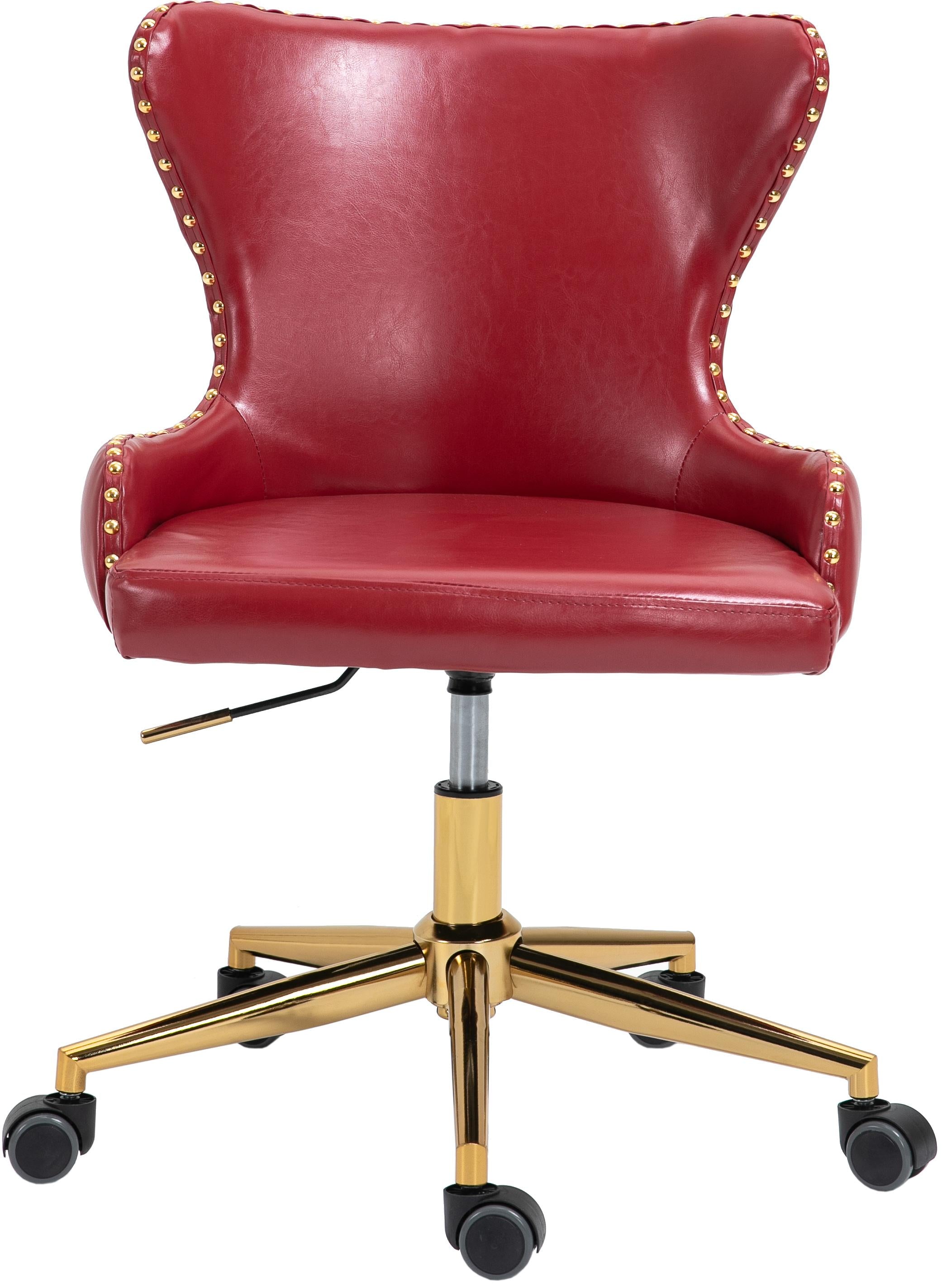 Hendrix Red Faux Leather Office Chair - Luxury Home Furniture (MI)