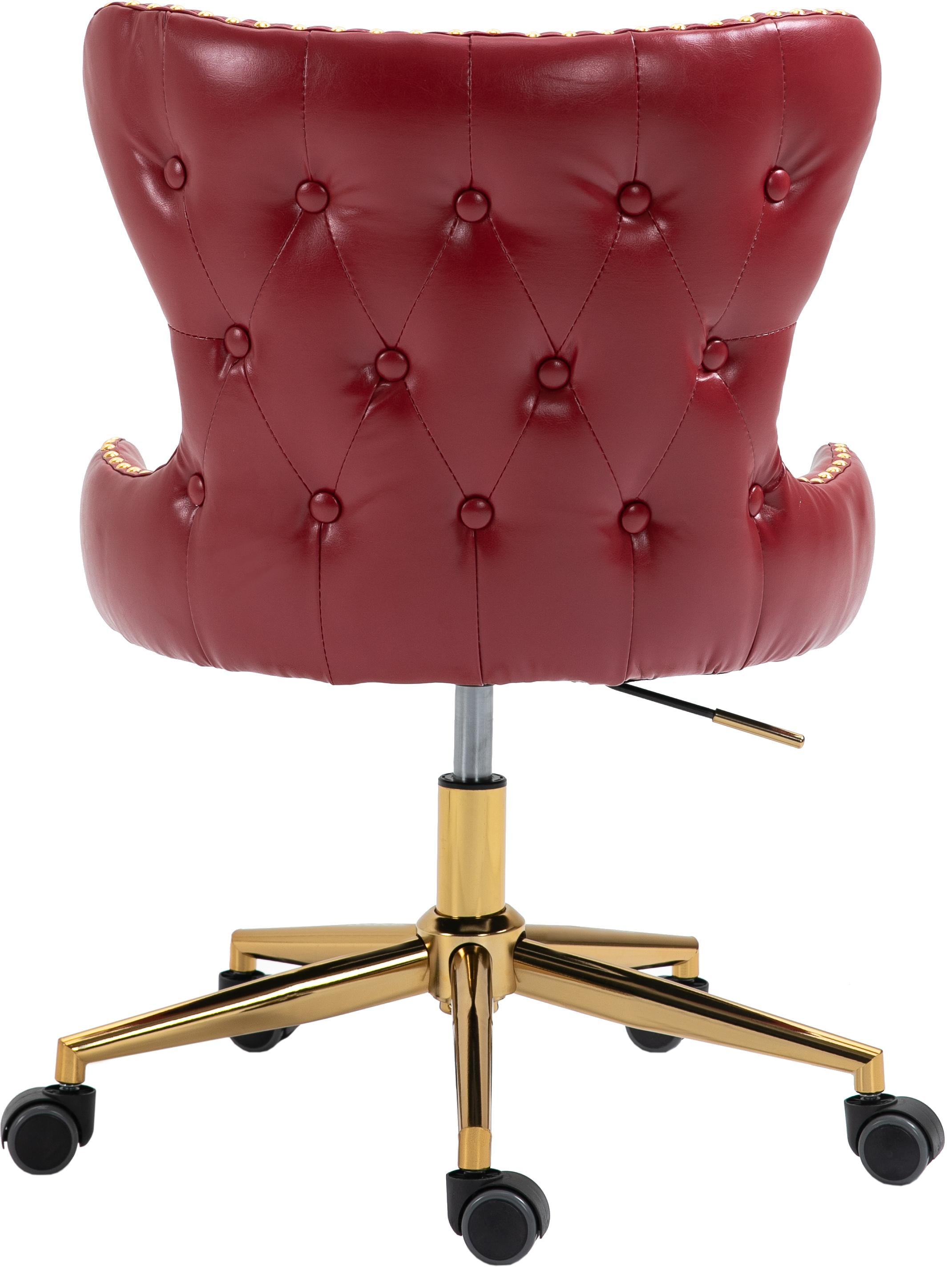 Hendrix Red Faux Leather Office Chair - Luxury Home Furniture (MI)
