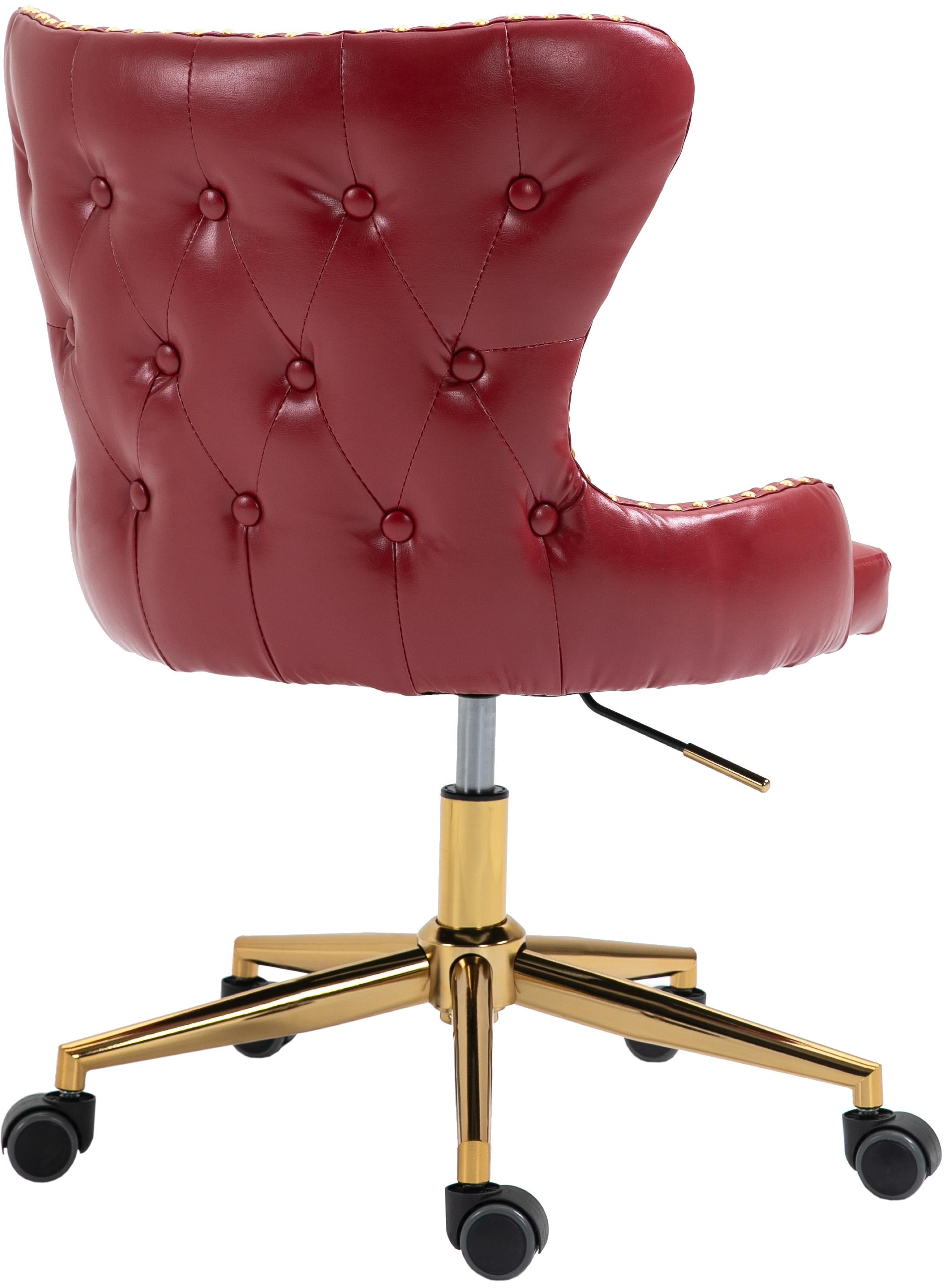 Hendrix Red Faux Leather Office Chair - Luxury Home Furniture (MI)