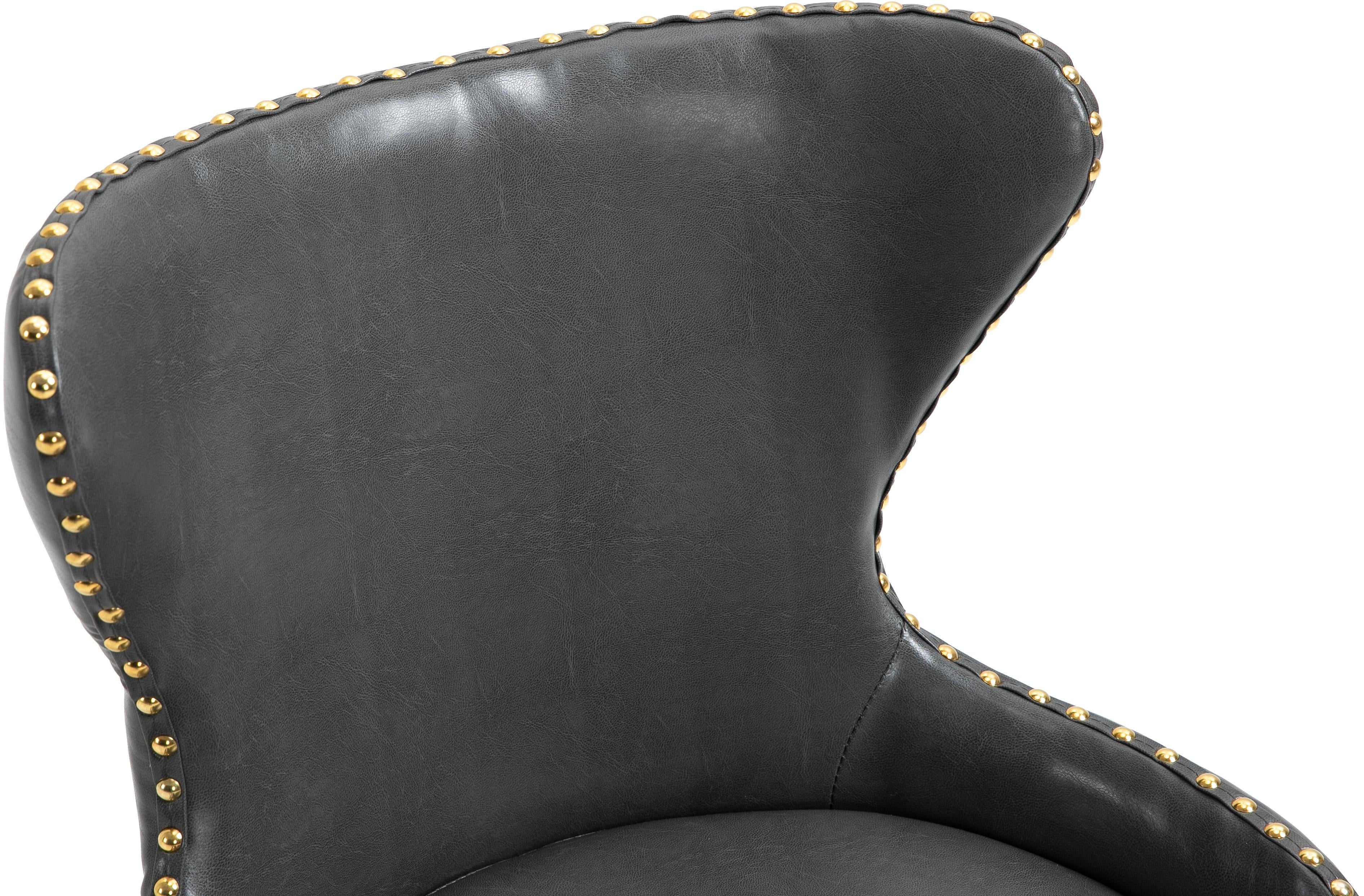 Hendrix Grey Faux Leather Office Chair - Luxury Home Furniture (MI)