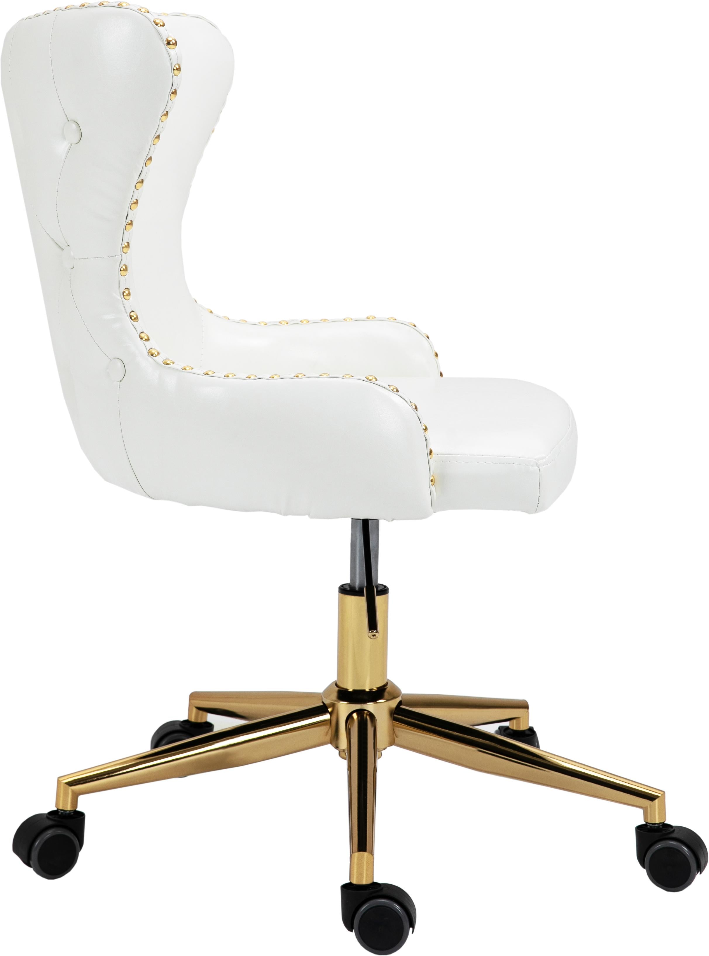 Hendrix White Faux Leather Office Chair - Luxury Home Furniture (MI)