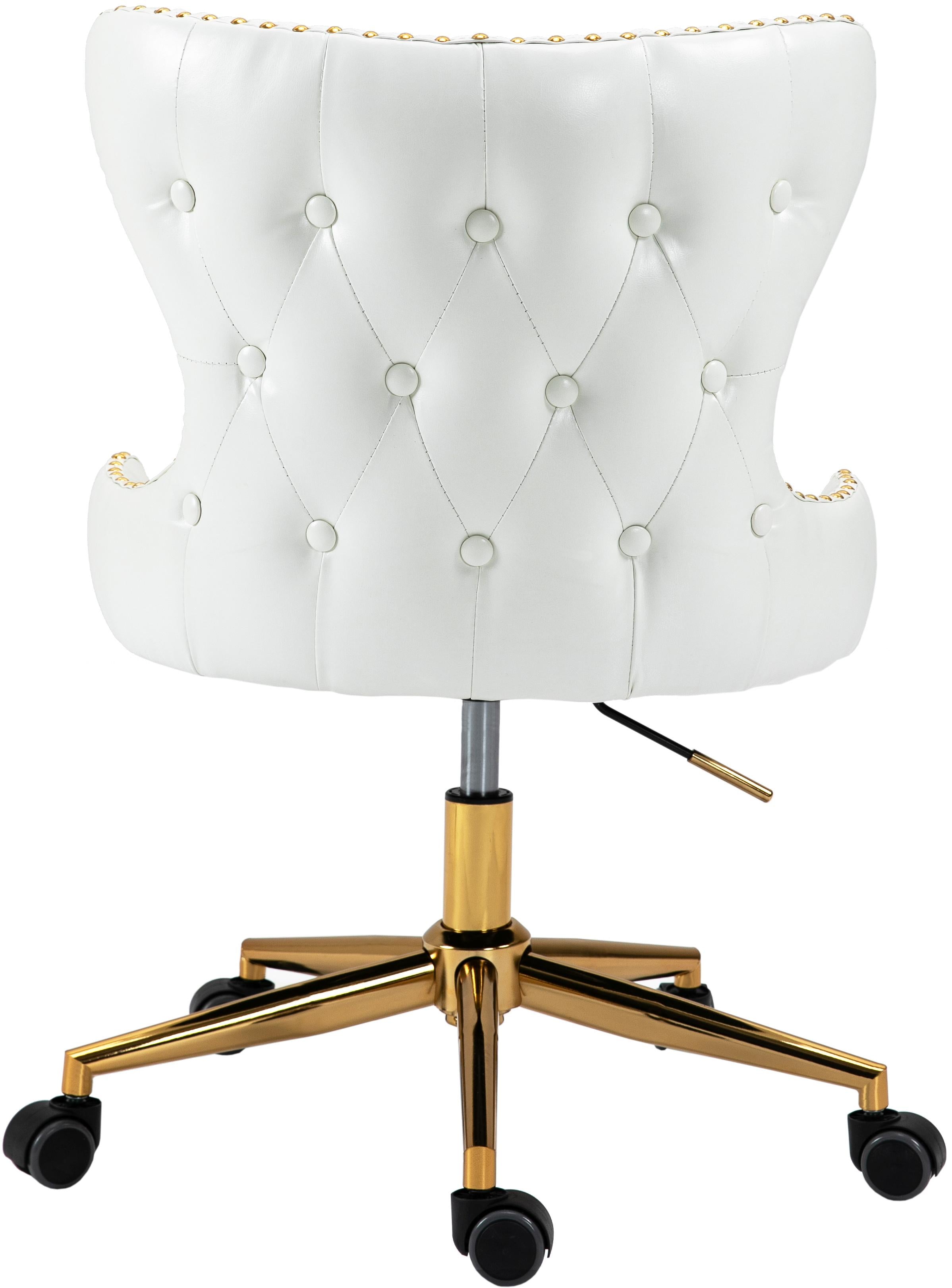 Hendrix White Faux Leather Office Chair - Luxury Home Furniture (MI)