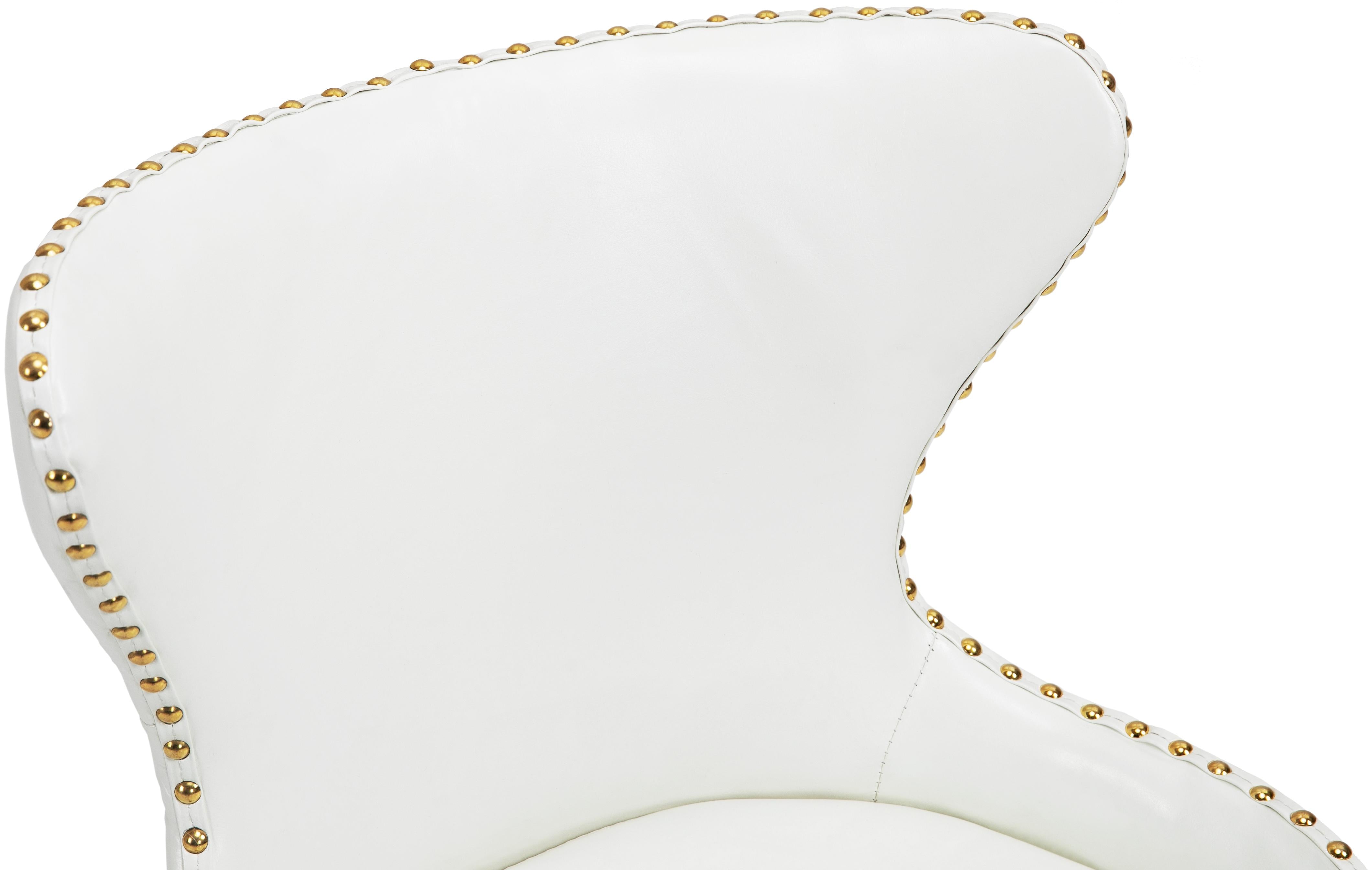 Hendrix White Faux Leather Office Chair - Luxury Home Furniture (MI)