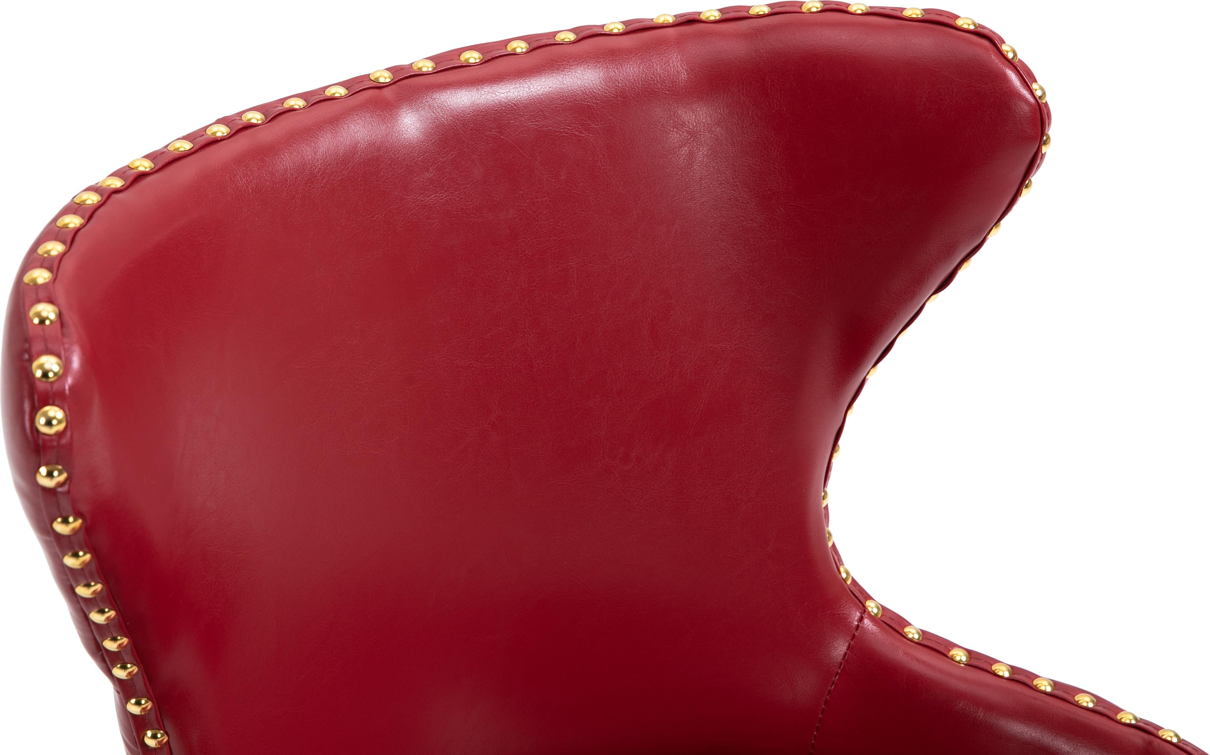 Hendrix Red Faux Leather Office Chair - Luxury Home Furniture (MI)