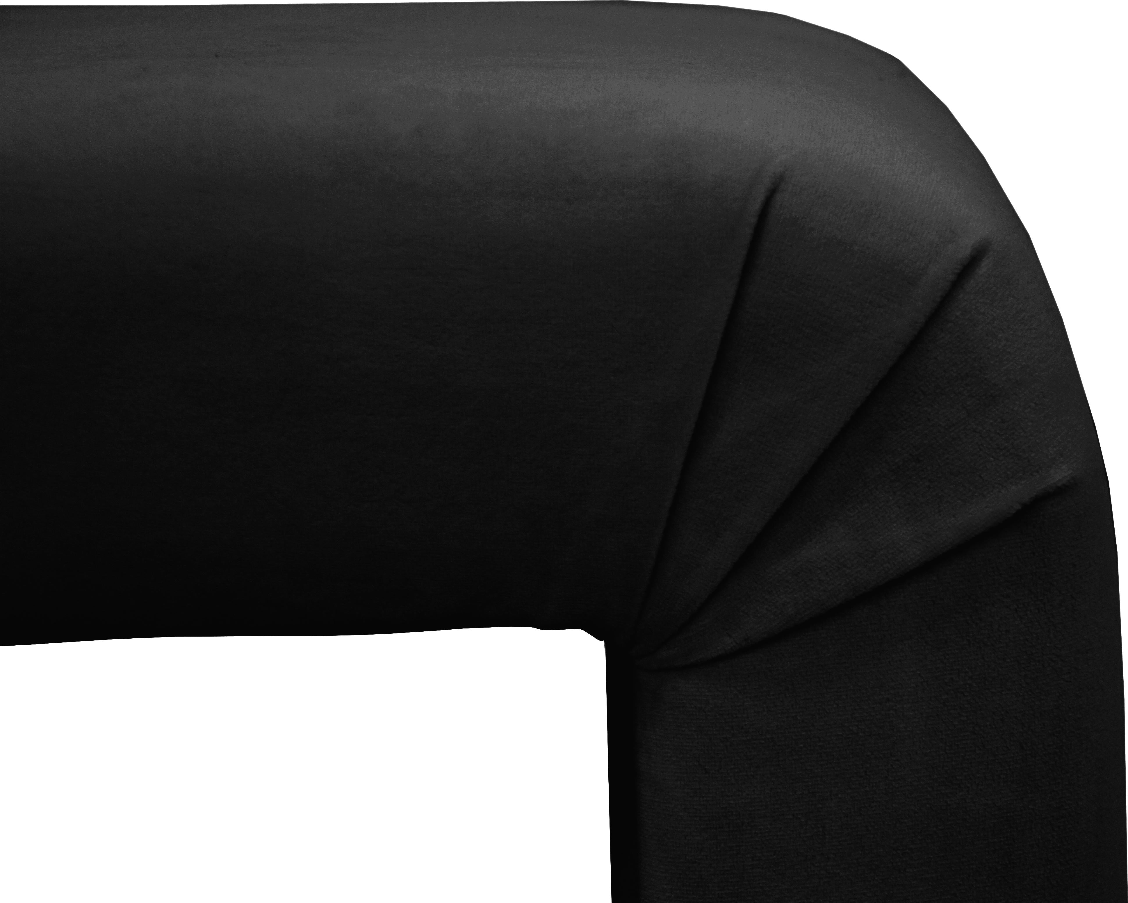 Minimalist Black Velvet Bench - Luxury Home Furniture (MI)