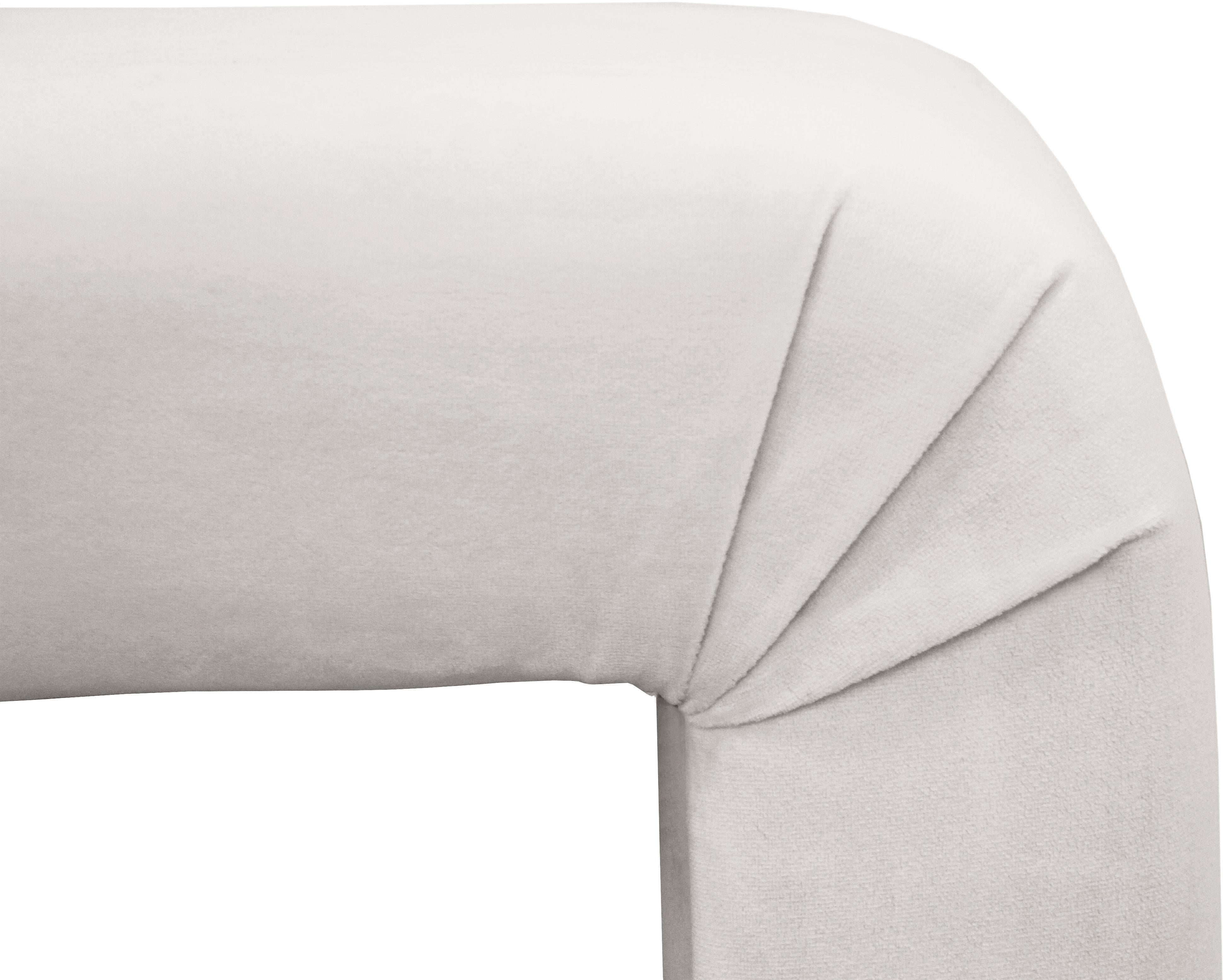 Minimalist Cream Velvet Bench - Luxury Home Furniture (MI)
