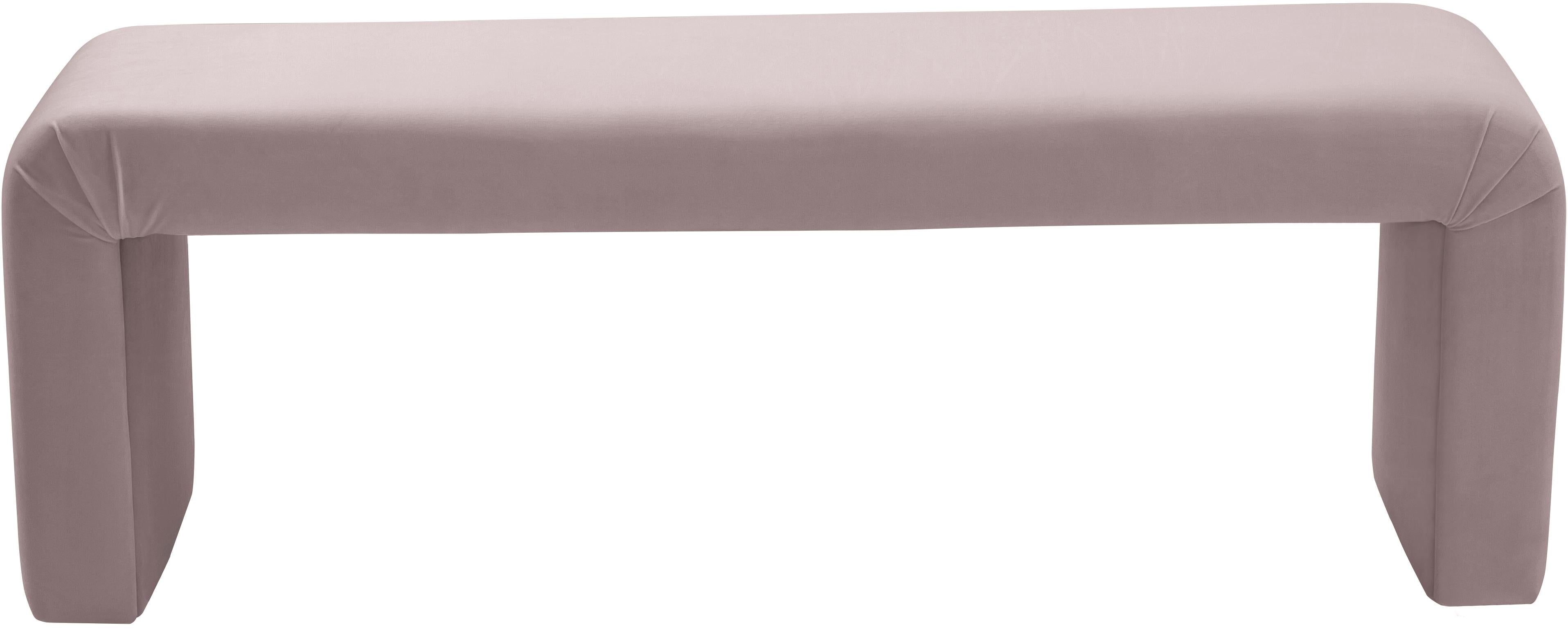 Minimalist Pink Velvet Bench - Luxury Home Furniture (MI)