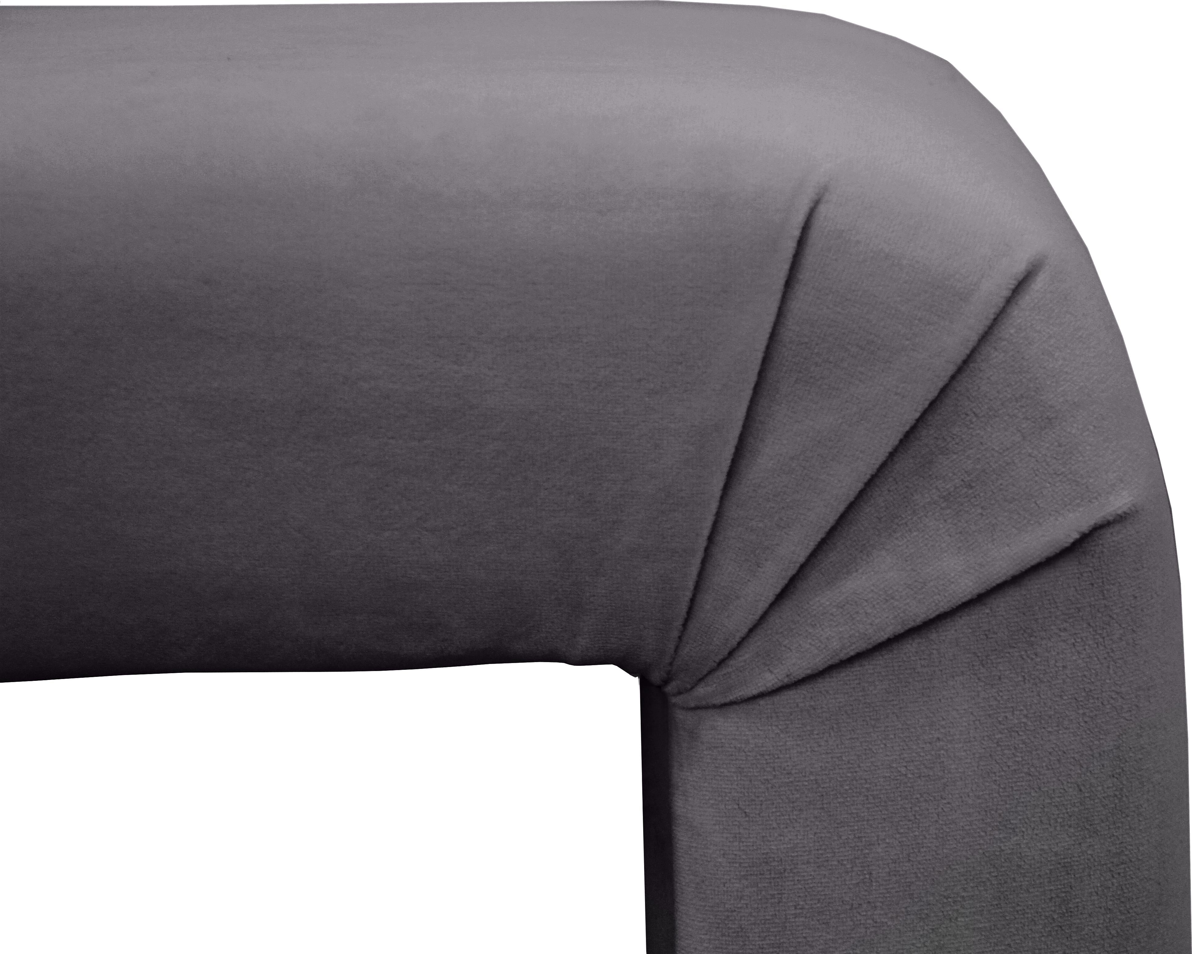 Minimalist Grey Velvet Bench - Luxury Home Furniture (MI)