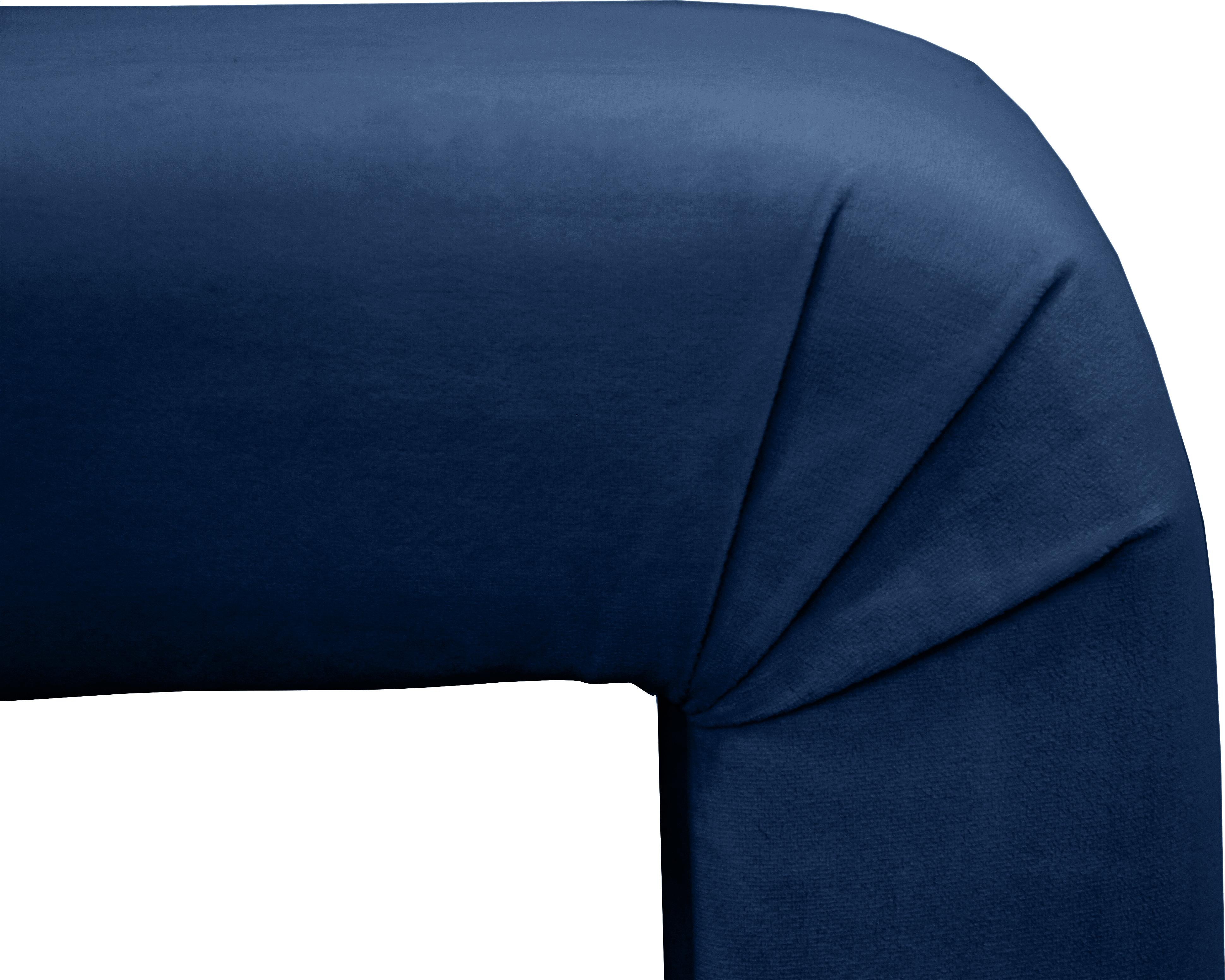 Minimalist Navy Velvet Bench - Luxury Home Furniture (MI)