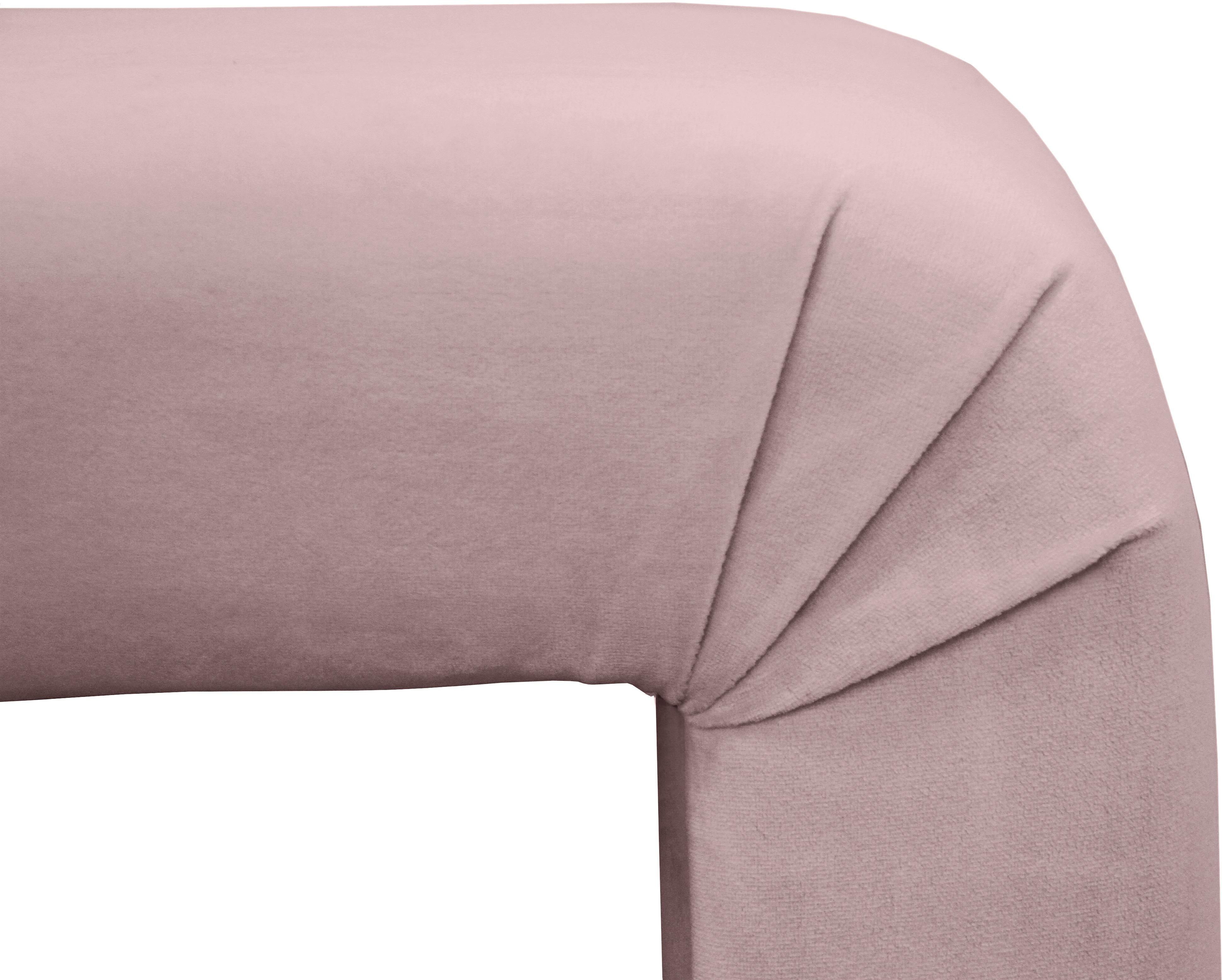 Minimalist Pink Velvet Bench - Luxury Home Furniture (MI)