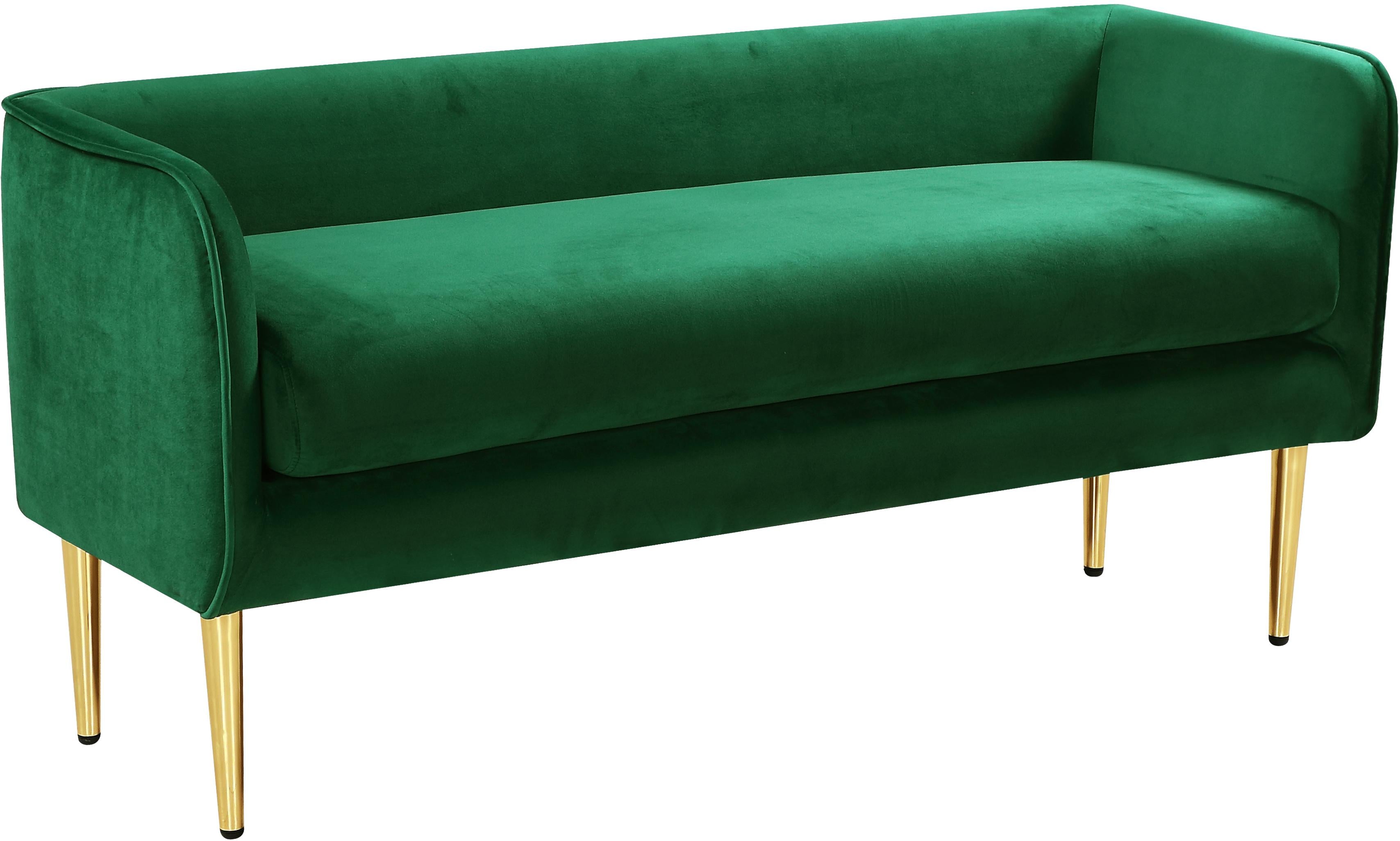 Audrey Green Velvet Bench - Luxury Home Furniture (MI)