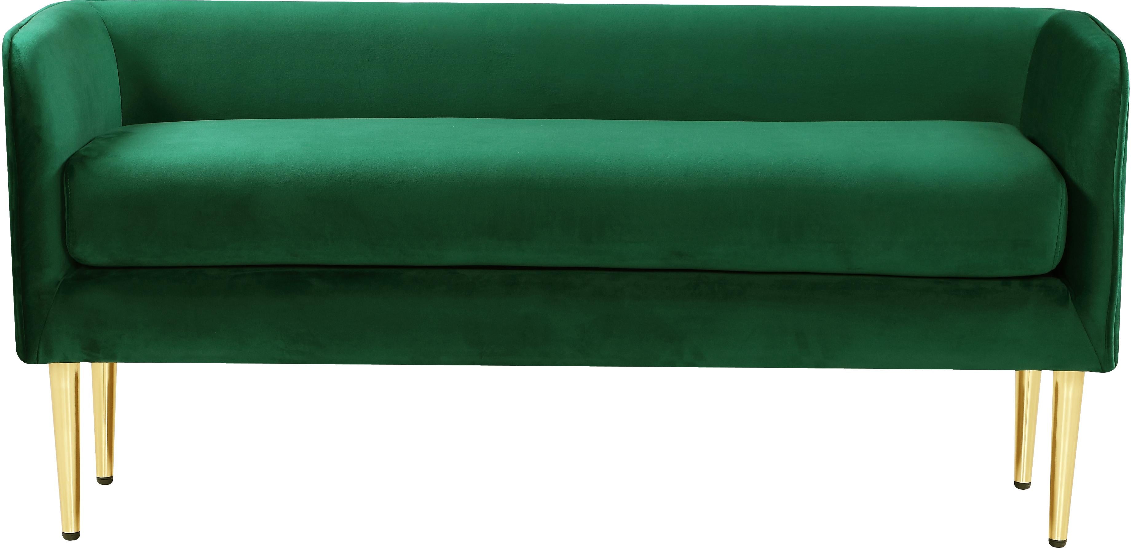 Audrey Green Velvet Bench - Luxury Home Furniture (MI)