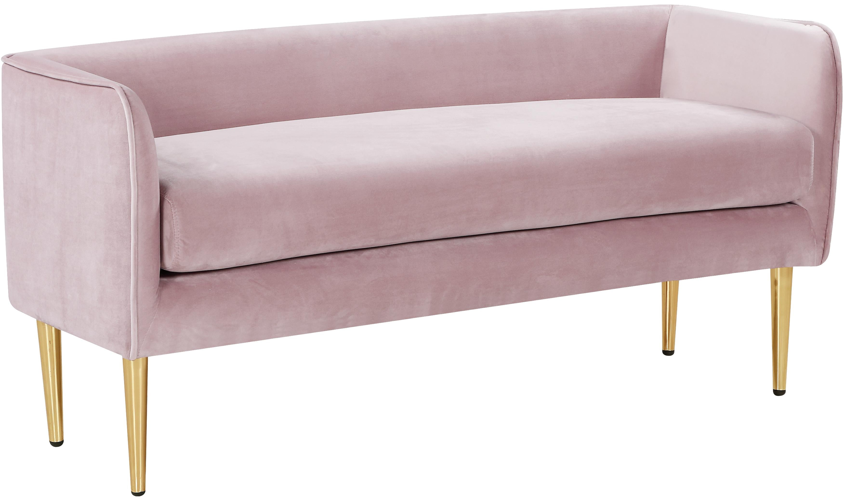 Audrey Pink Velvet Bench - Luxury Home Furniture (MI)