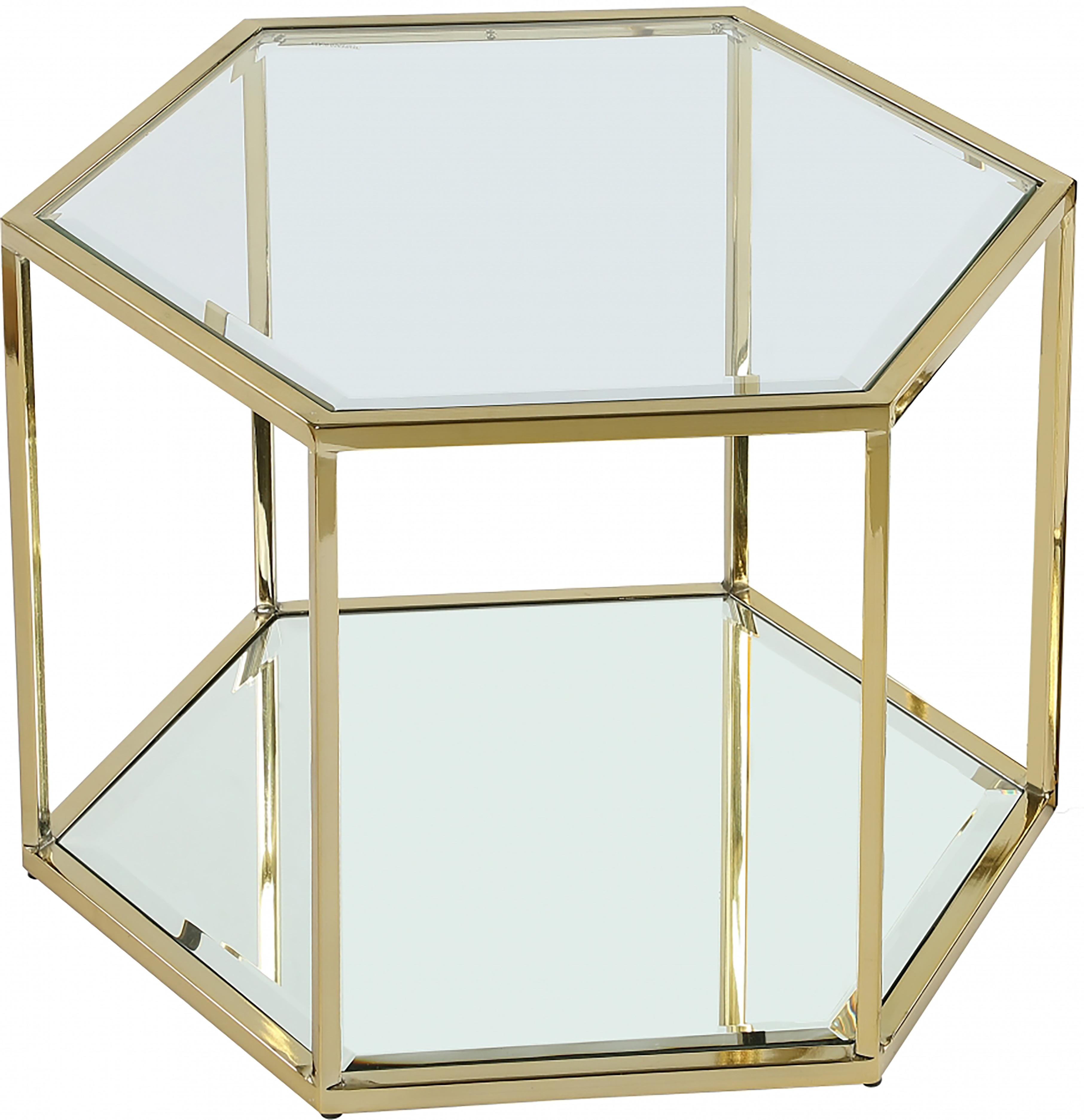 Sei Brushed Gold Coffee Table - Luxury Home Furniture (MI)