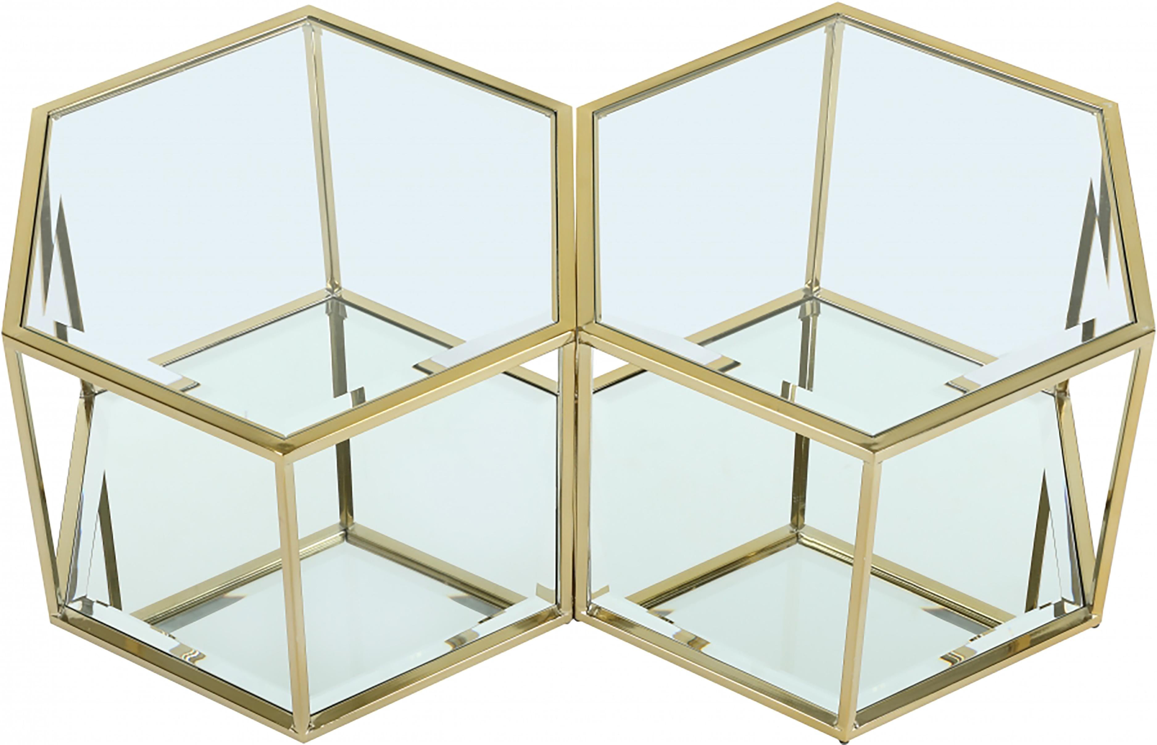 Sei Brushed Gold Coffee Table - Luxury Home Furniture (MI)