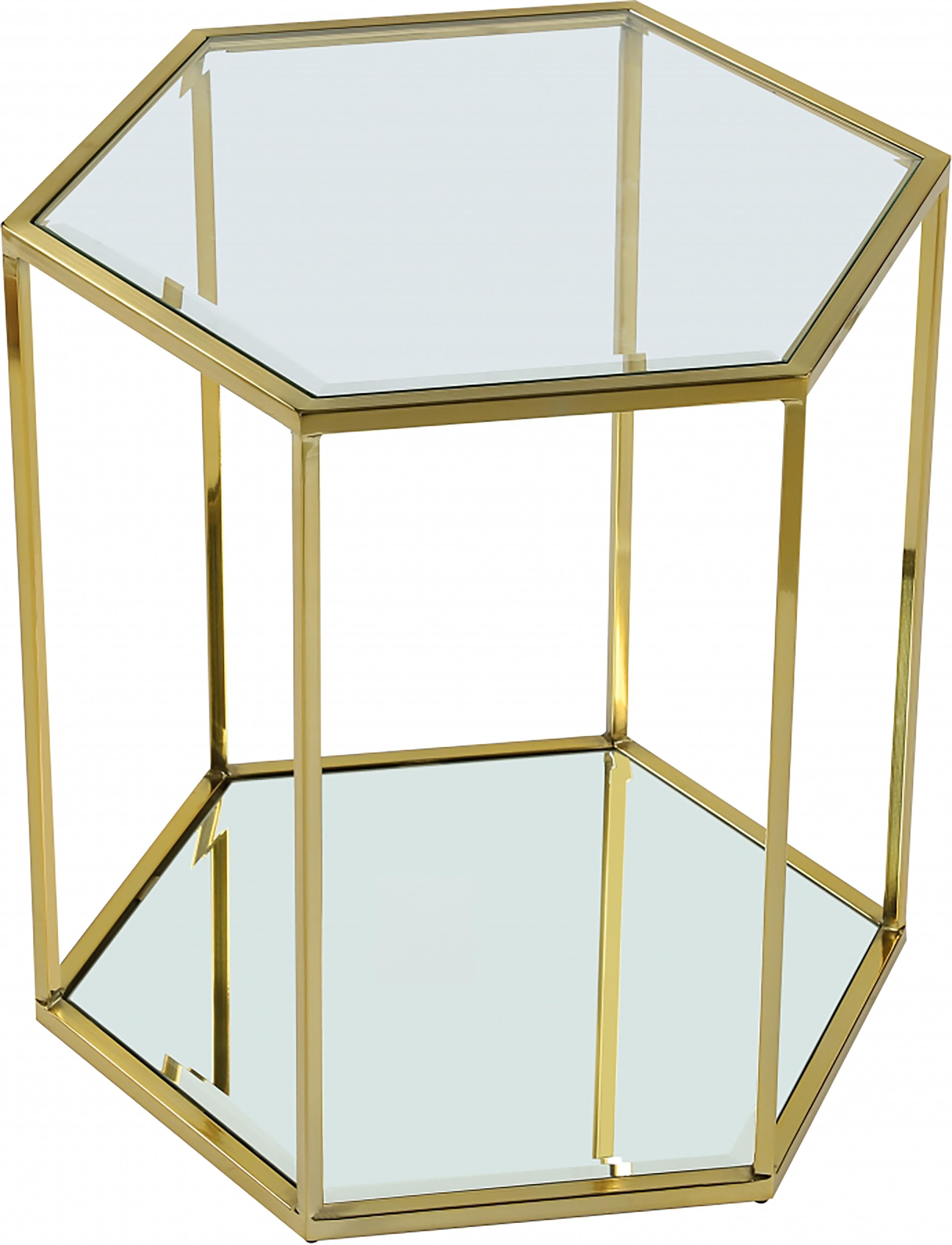 Sei Brushed Gold End Table - Luxury Home Furniture (MI)