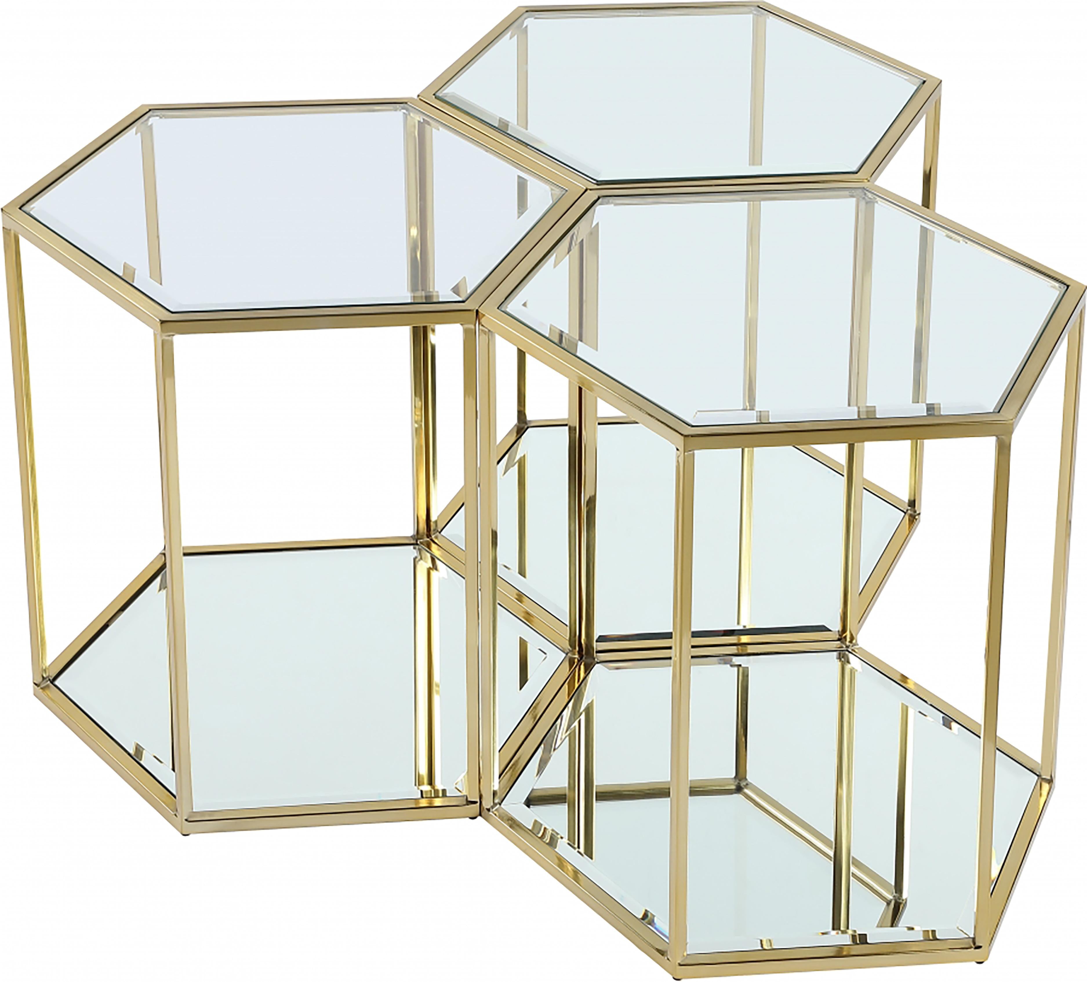 Sei Brushed Gold End Table - Luxury Home Furniture (MI)