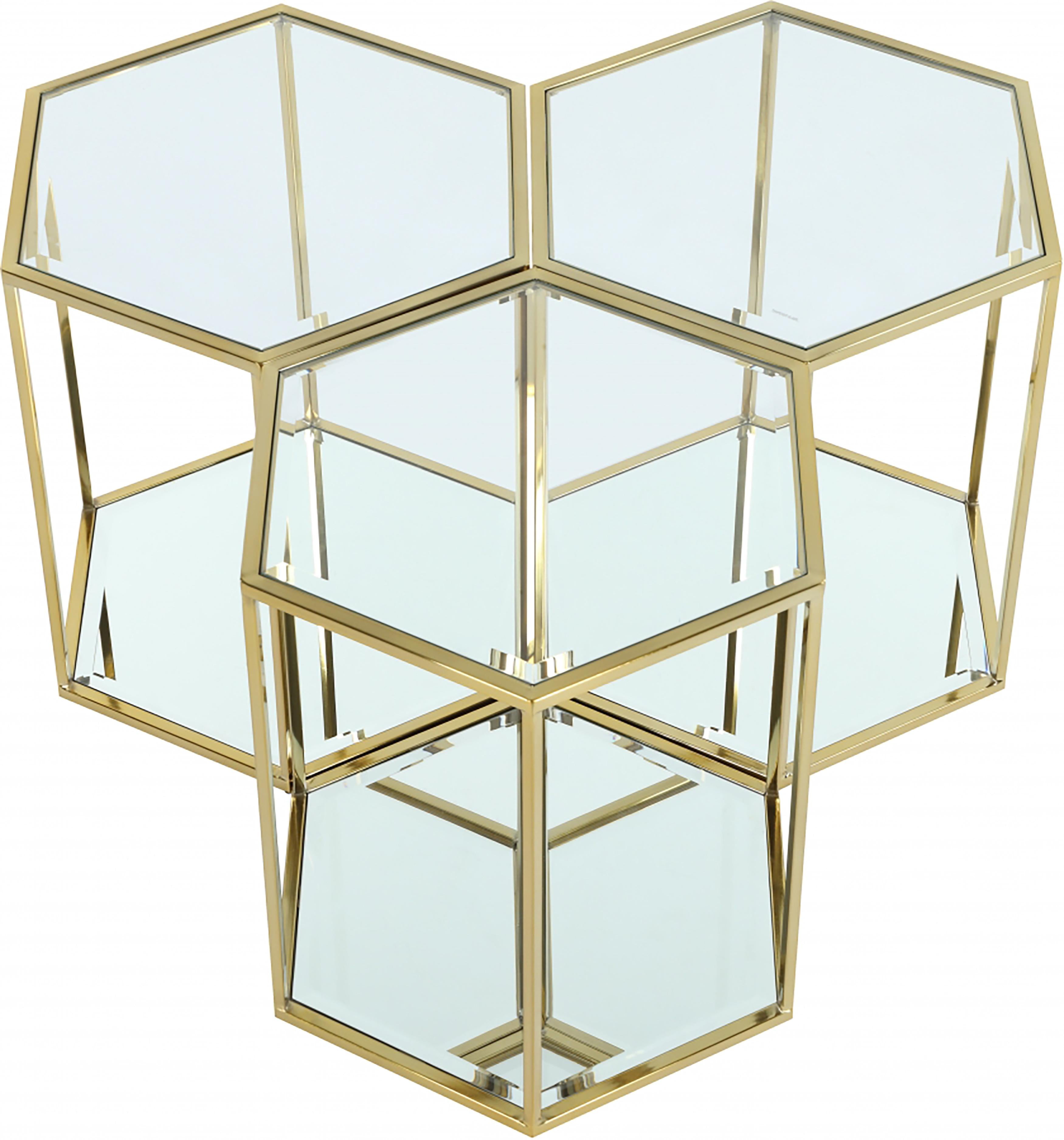 Sei Brushed Gold End Table - Luxury Home Furniture (MI)