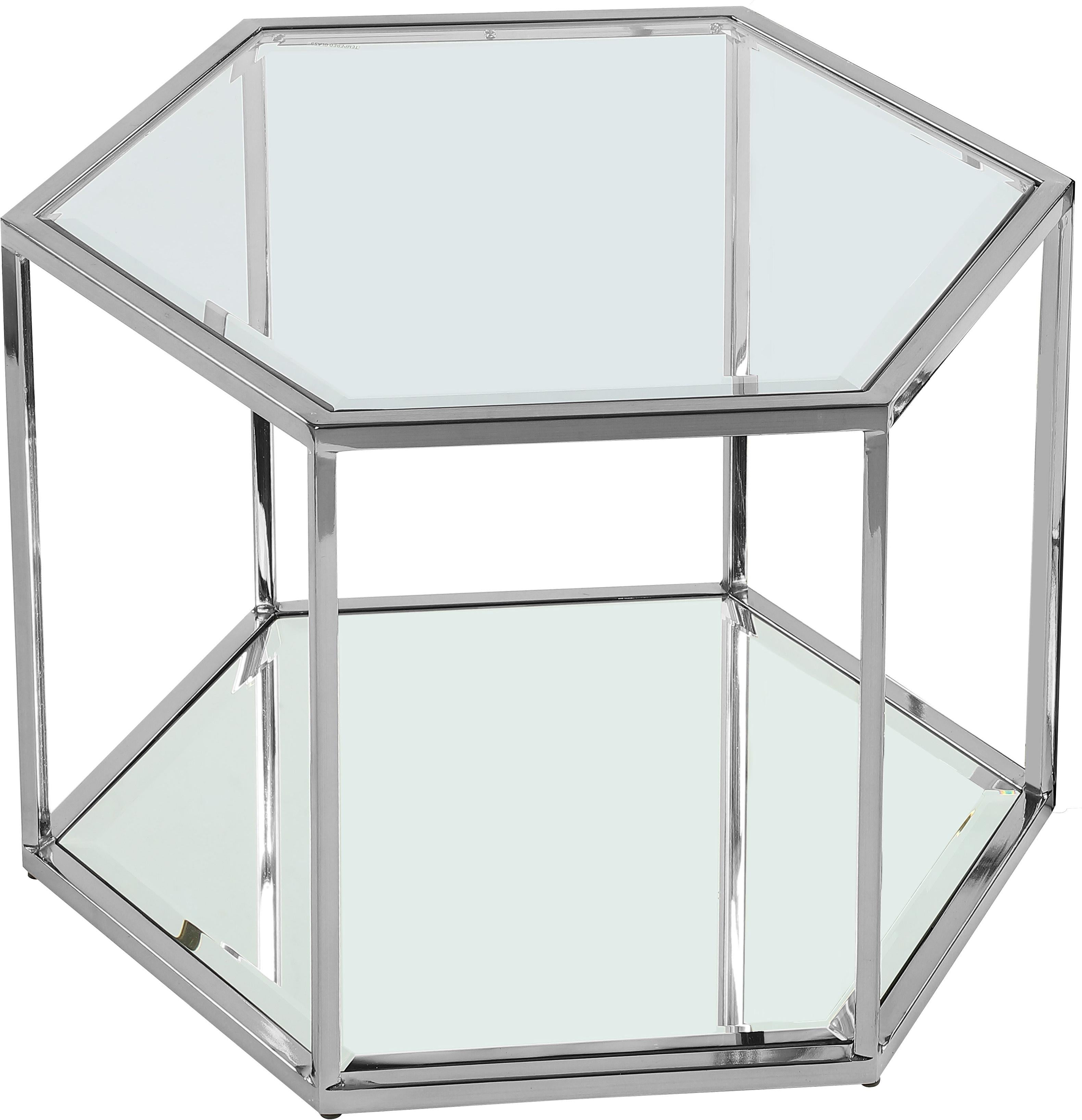 Sei Brushed Chrome Coffee Table - Luxury Home Furniture (MI)