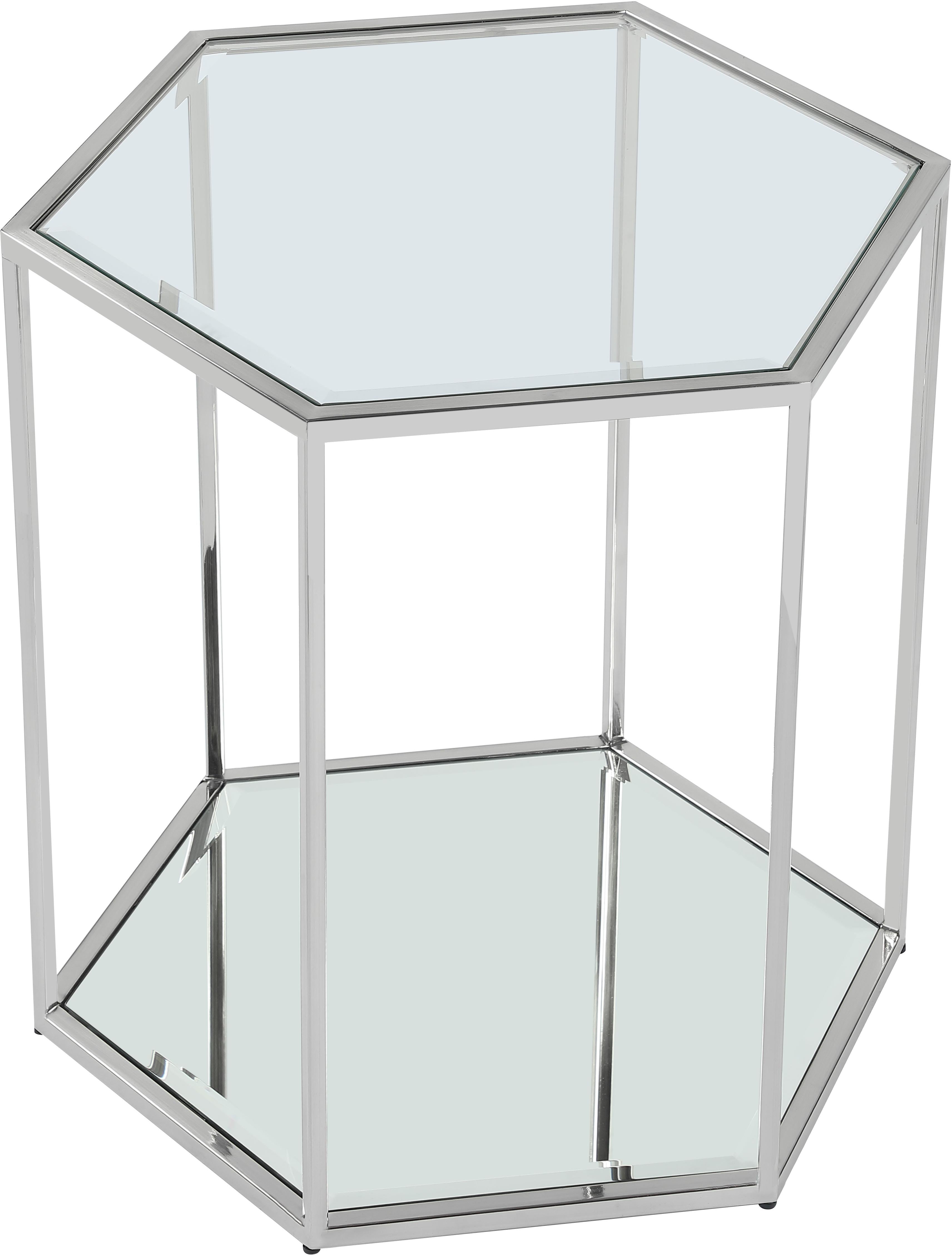 Sei Brushed Chrome End Table - Luxury Home Furniture (MI)