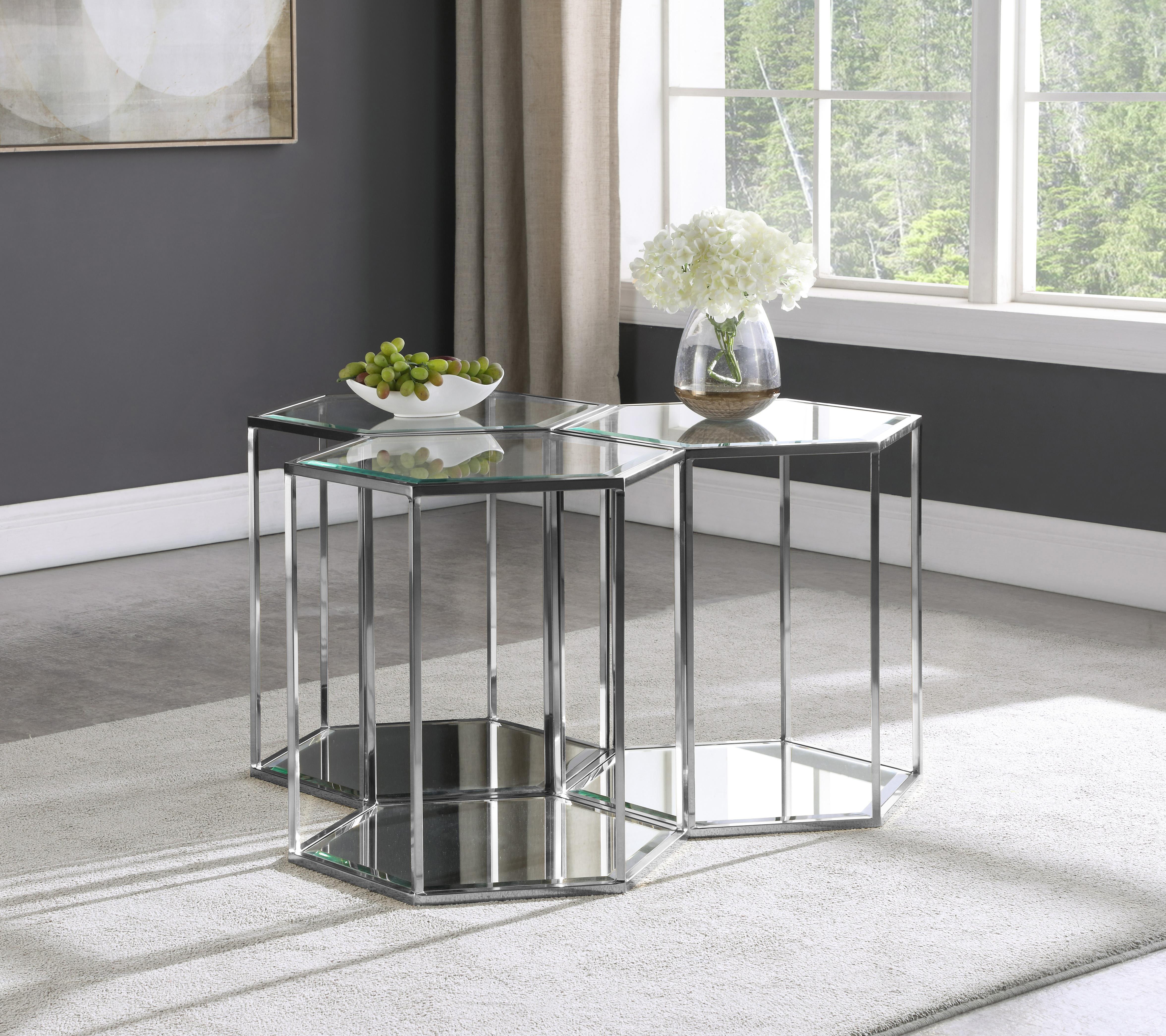 Sei Chrome End Table - Luxury Home Furniture (MI)