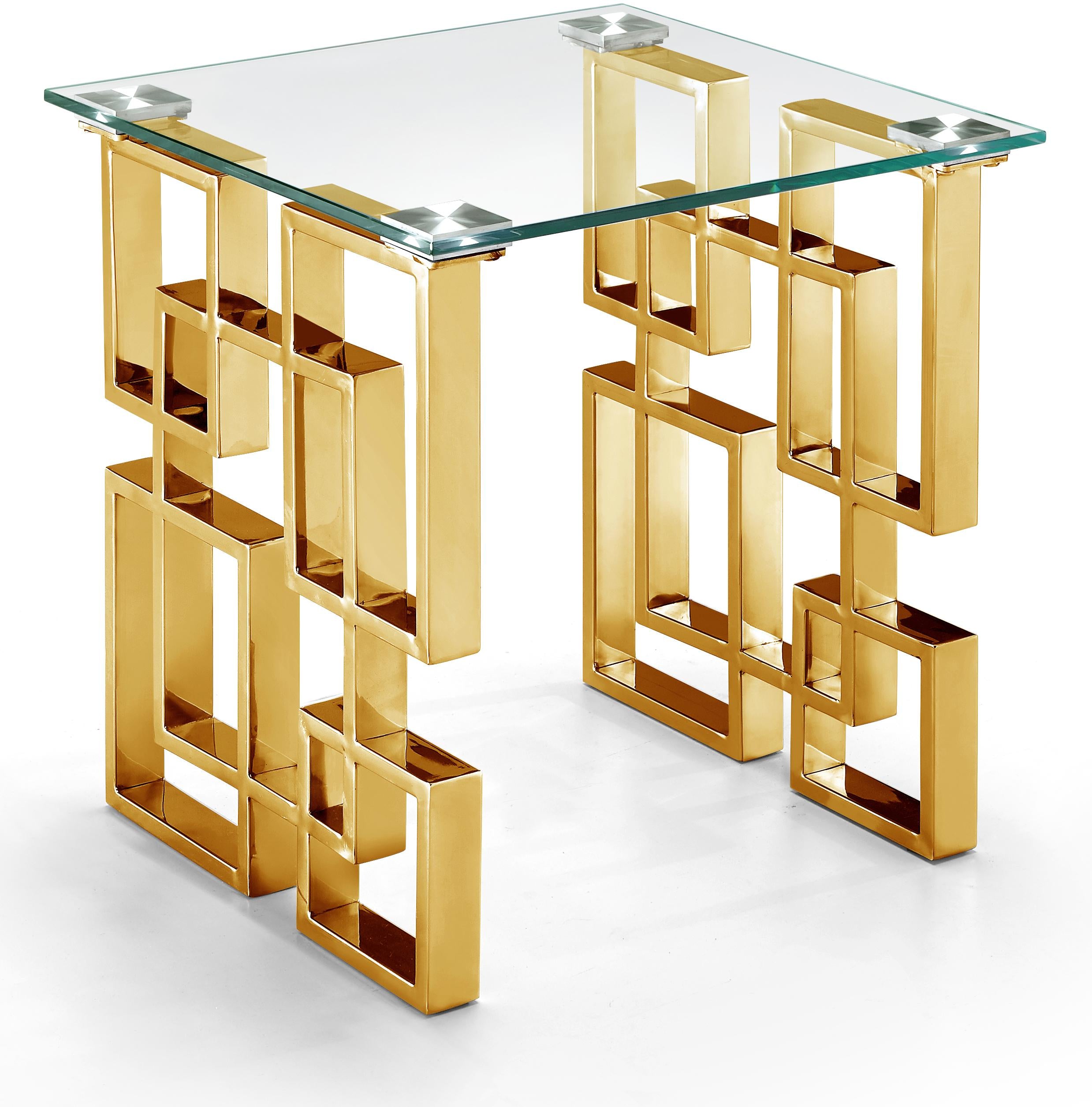Pierre Gold End Table - Luxury Home Furniture (MI)
