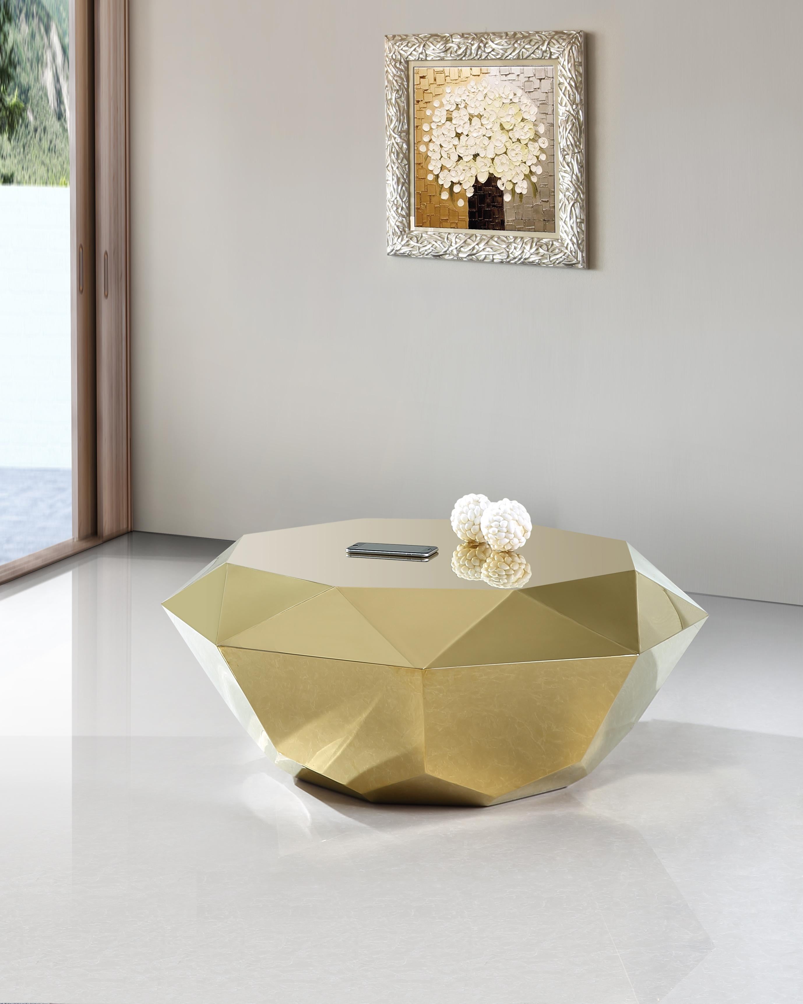 Gemma Gold Coffee Table - Luxury Home Furniture (MI)