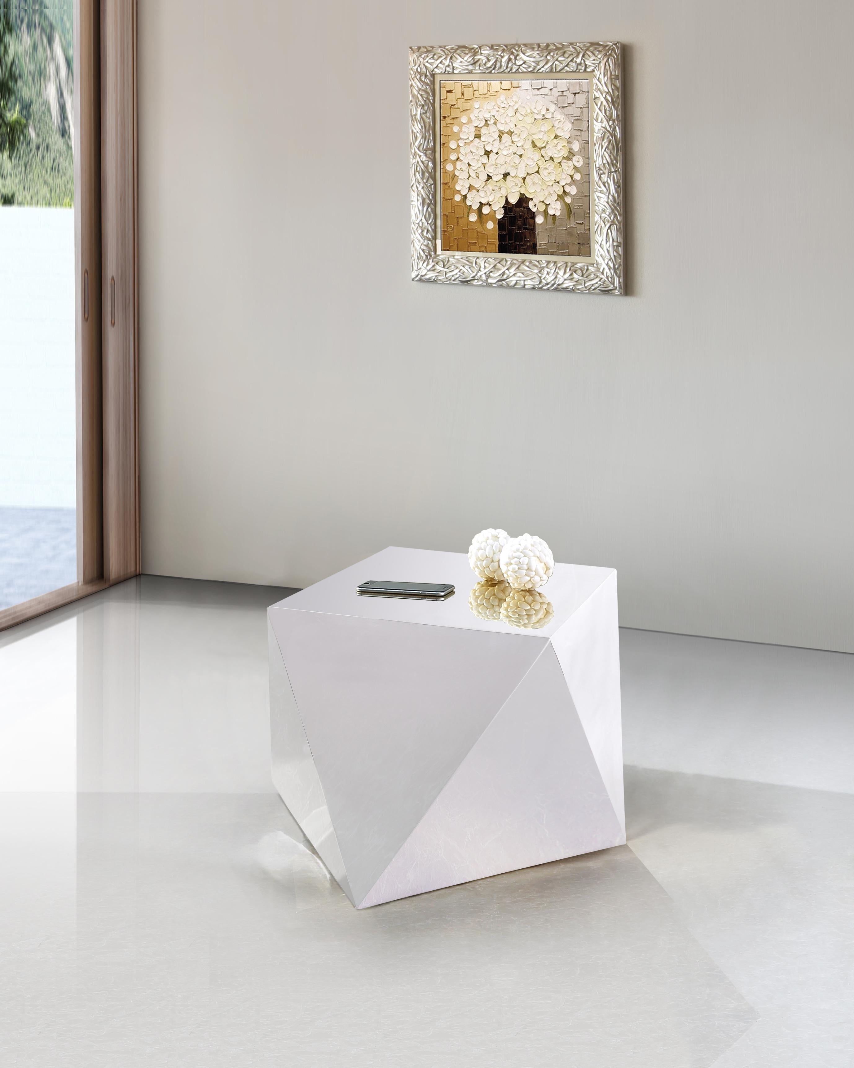 Gemma Silver End Table - Luxury Home Furniture (MI)