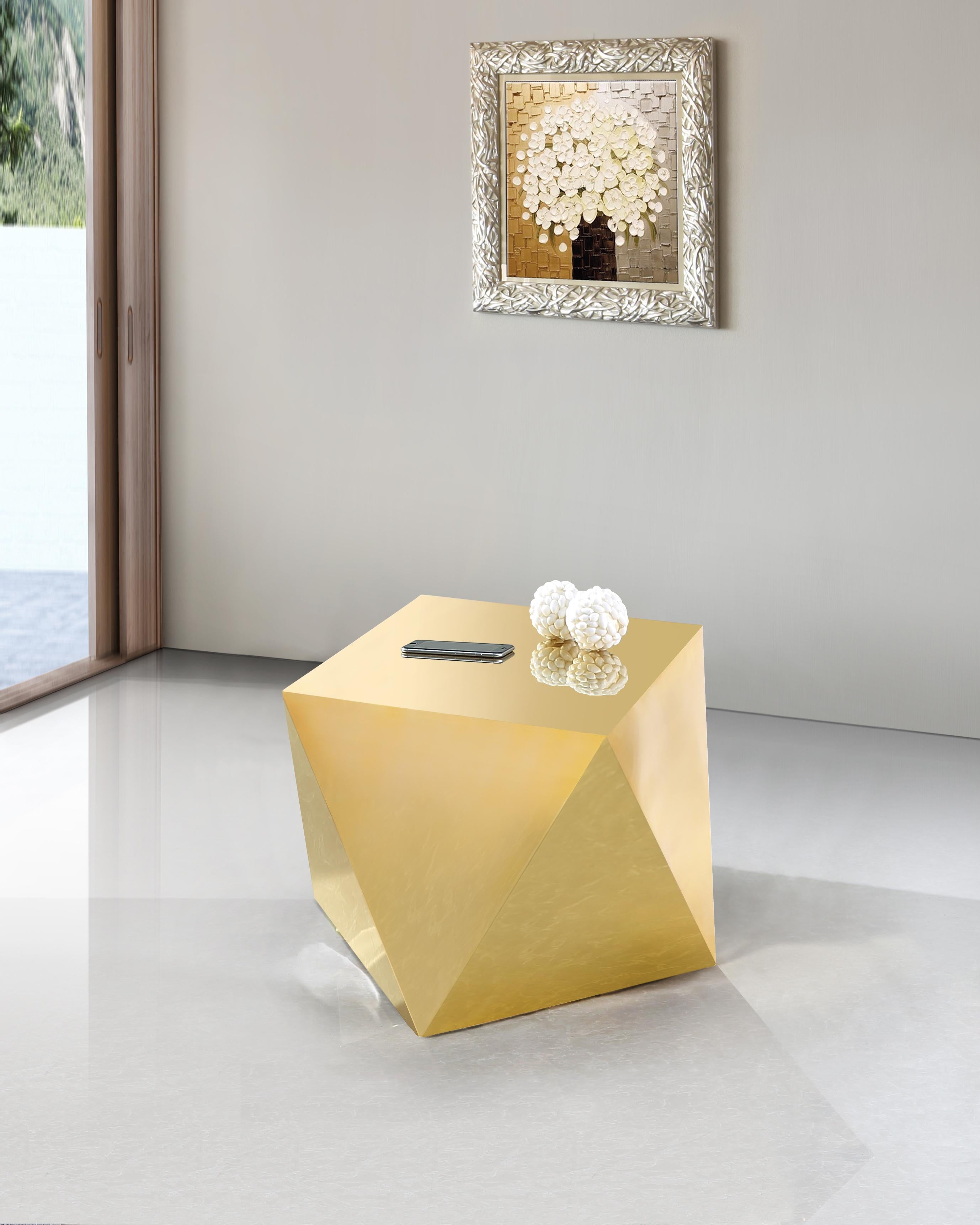 Gemma Gold End Table - Luxury Home Furniture (MI)