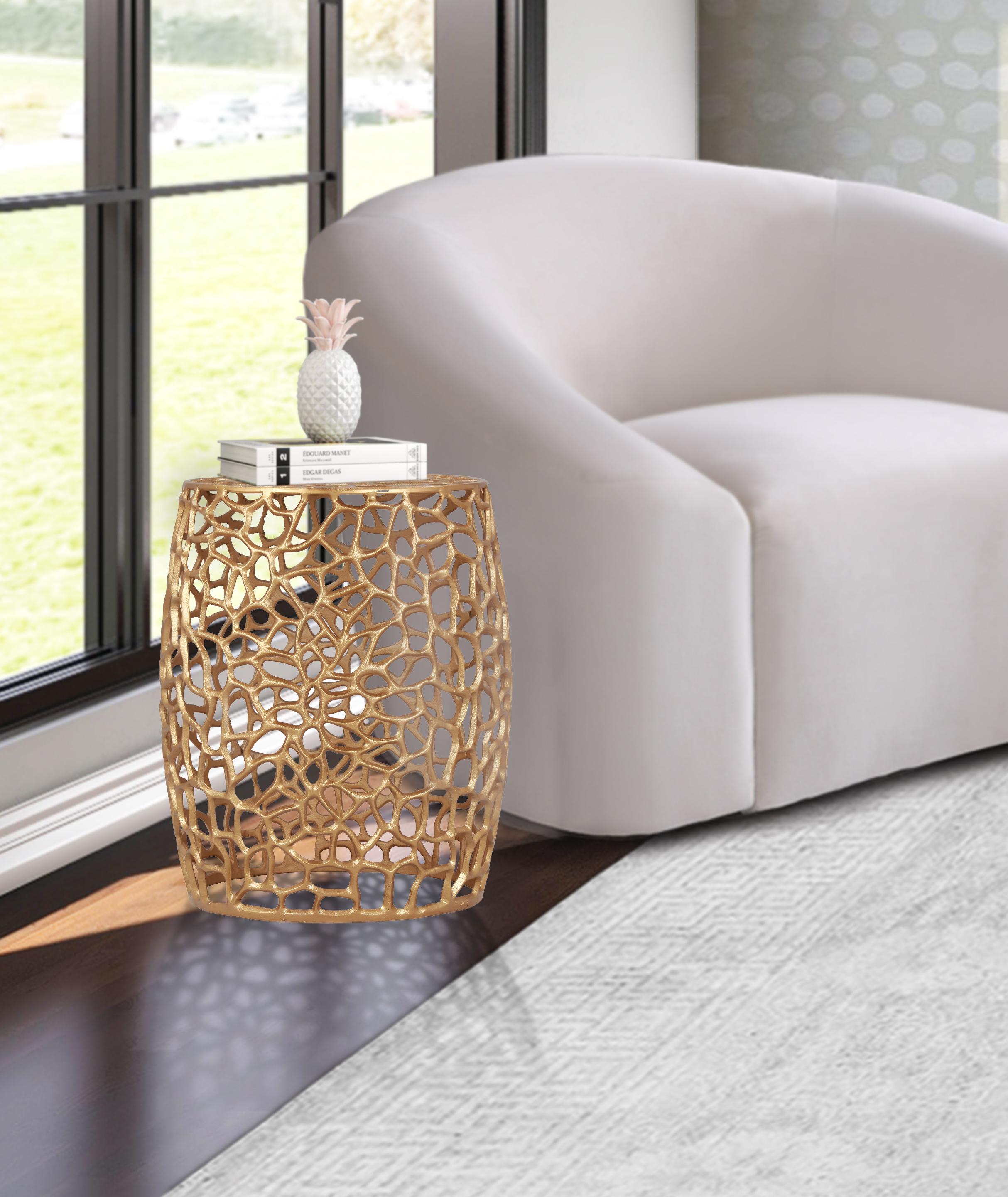 Priya Gold End Table - Luxury Home Furniture (MI)