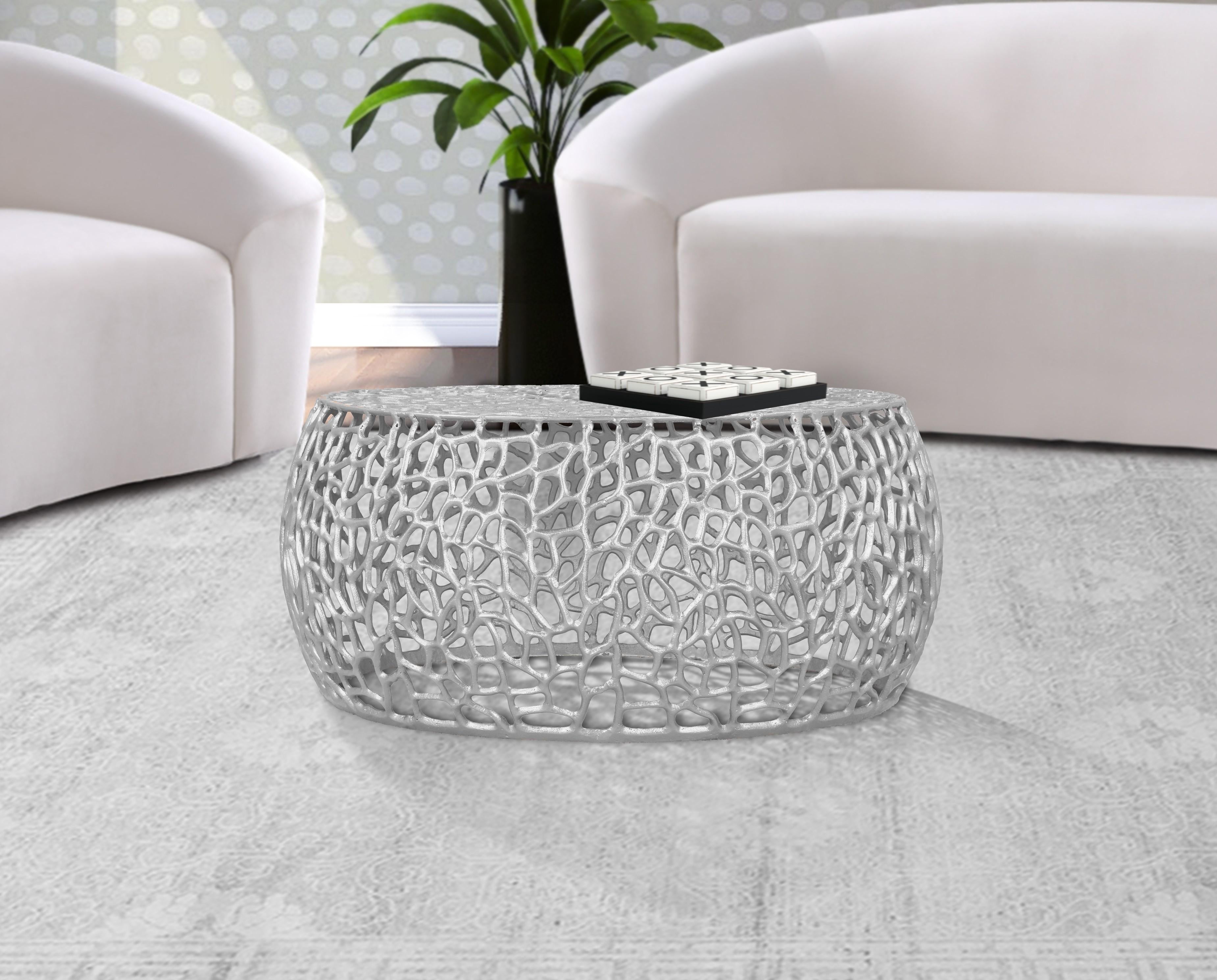 Priya Silver Coffee Table - Luxury Home Furniture (MI)