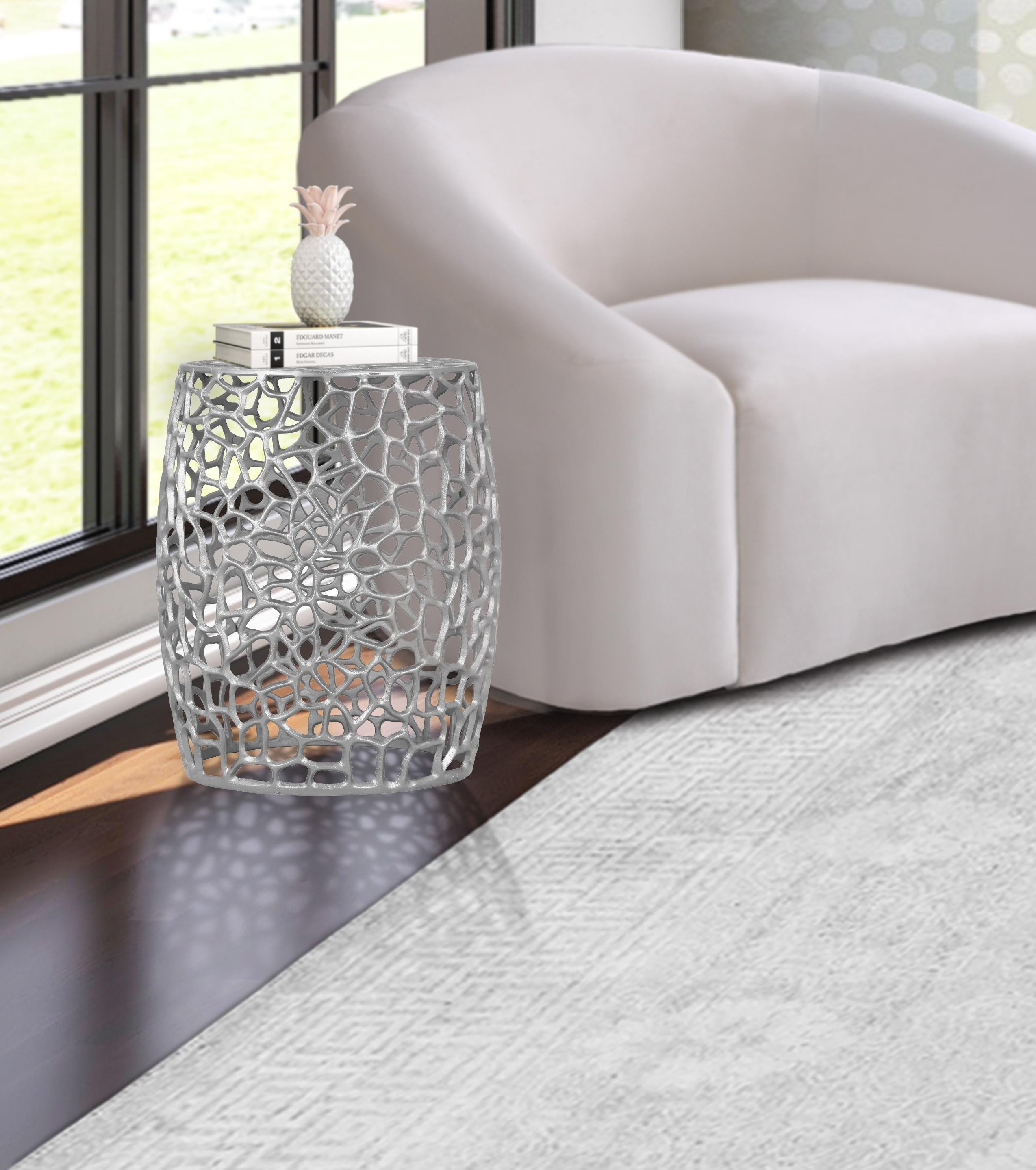 Priya Silver End Table - Luxury Home Furniture (MI)