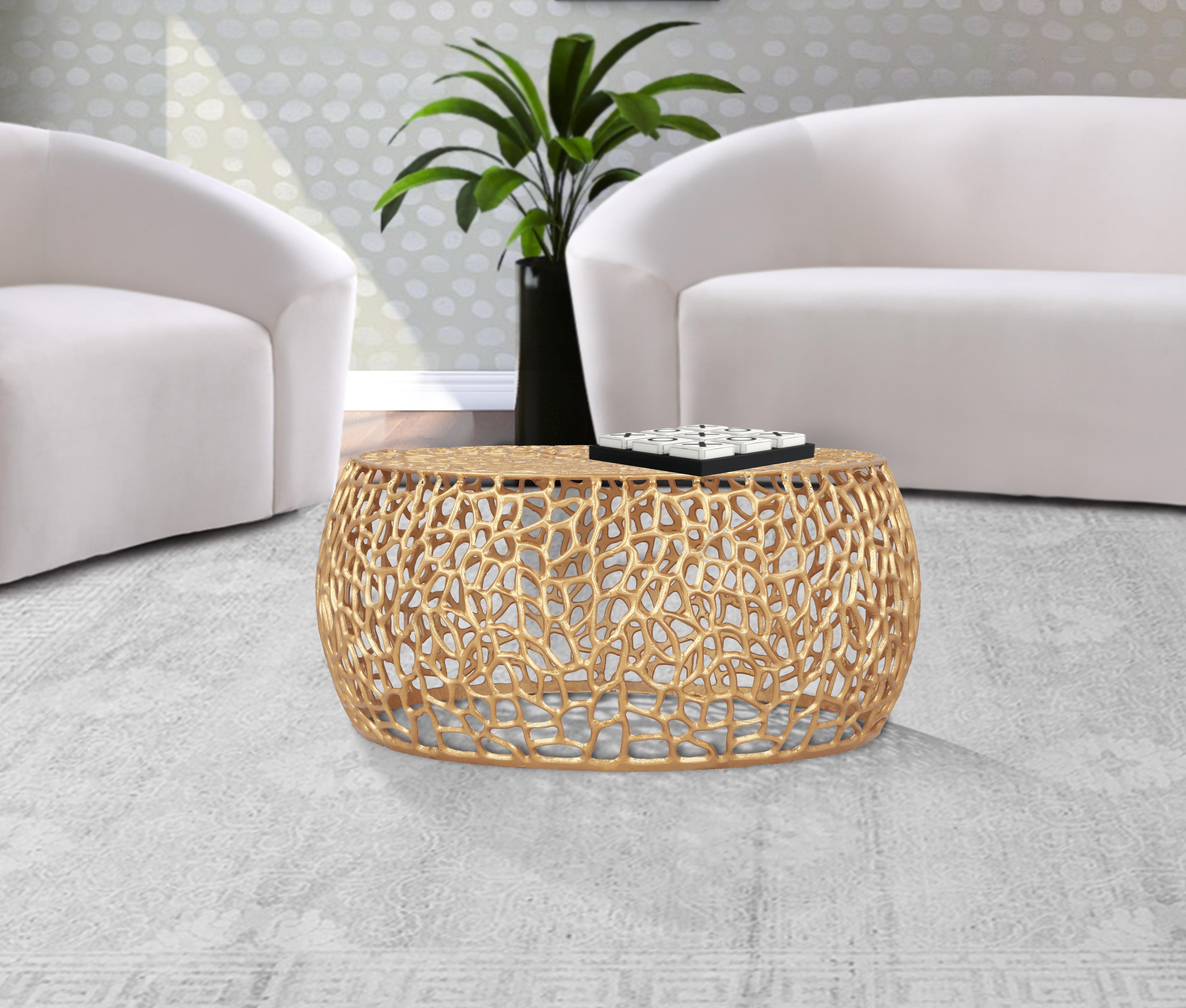 Priya Gold Coffee Table - Luxury Home Furniture (MI)