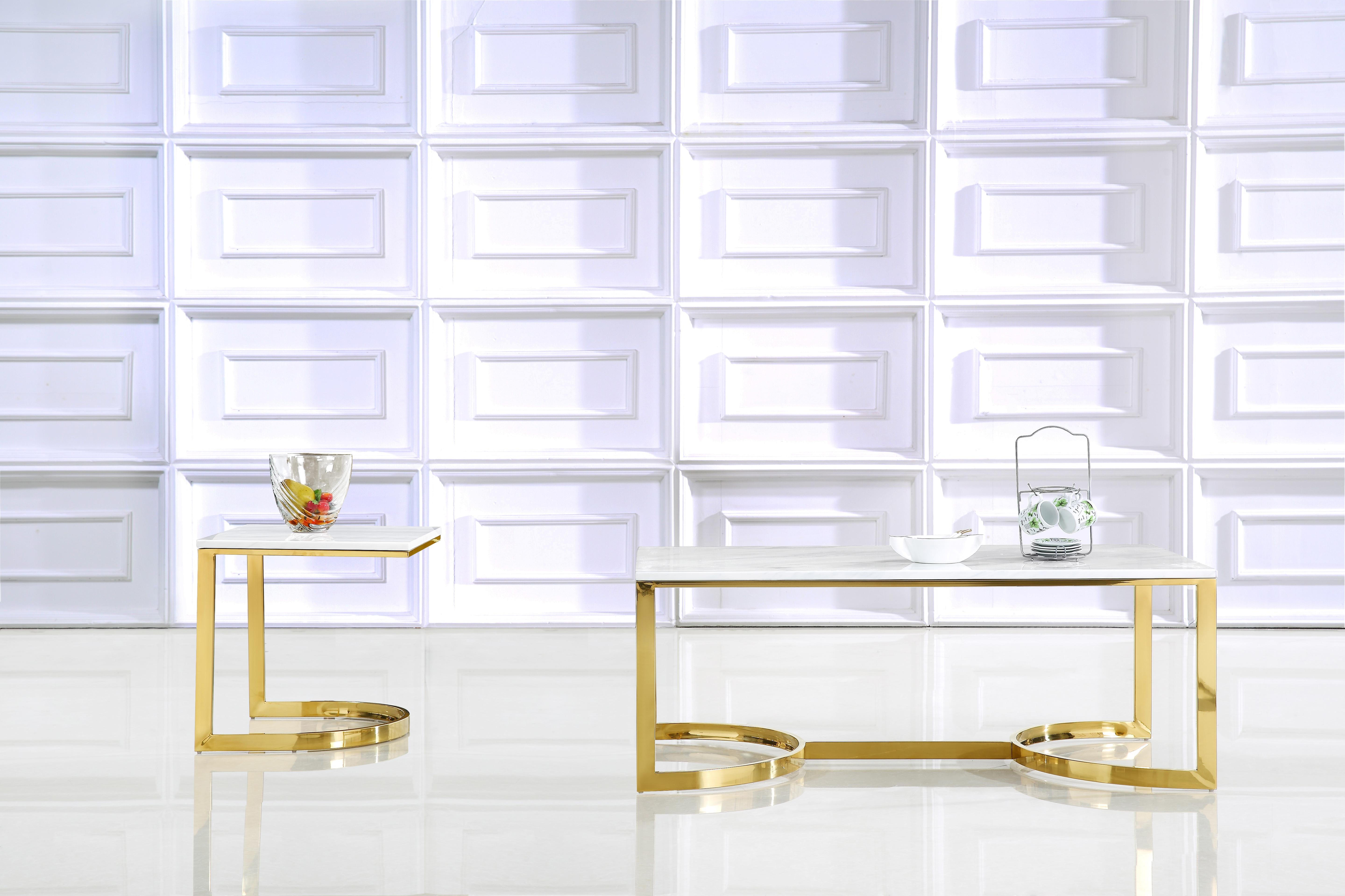 London Gold End Table - Luxury Home Furniture (MI)