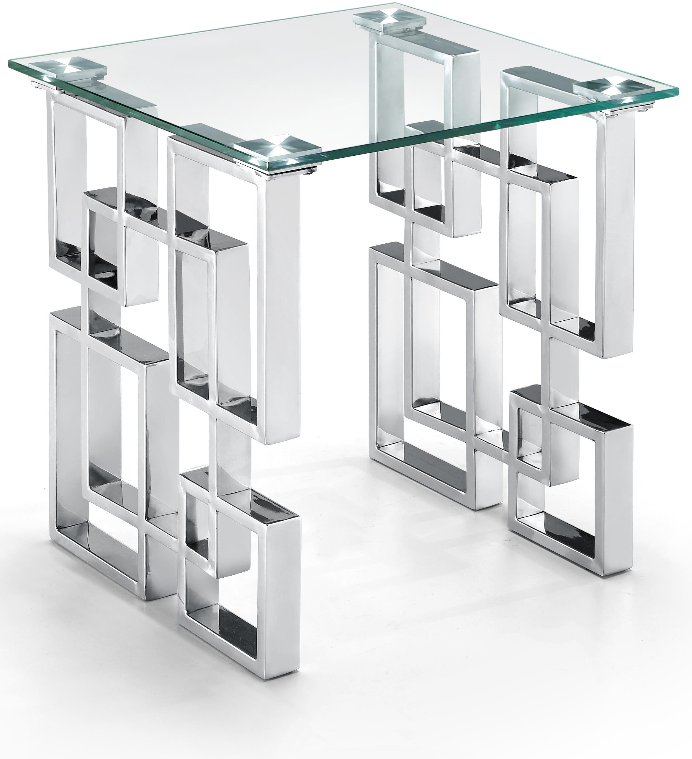 Alexis Chrome End Table - Luxury Home Furniture (MI)