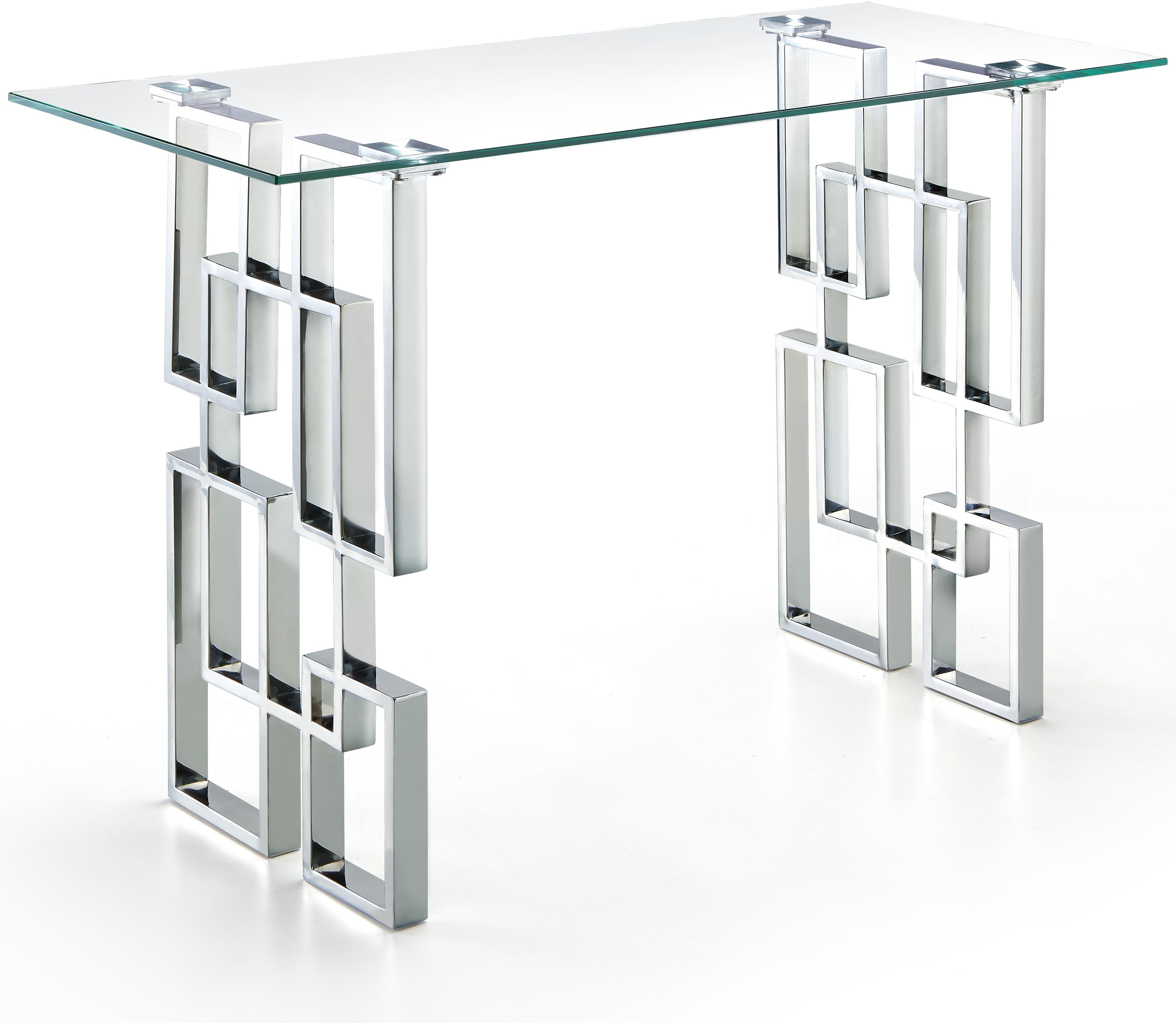 Alexis Chrome Console Table - Luxury Home Furniture (MI)