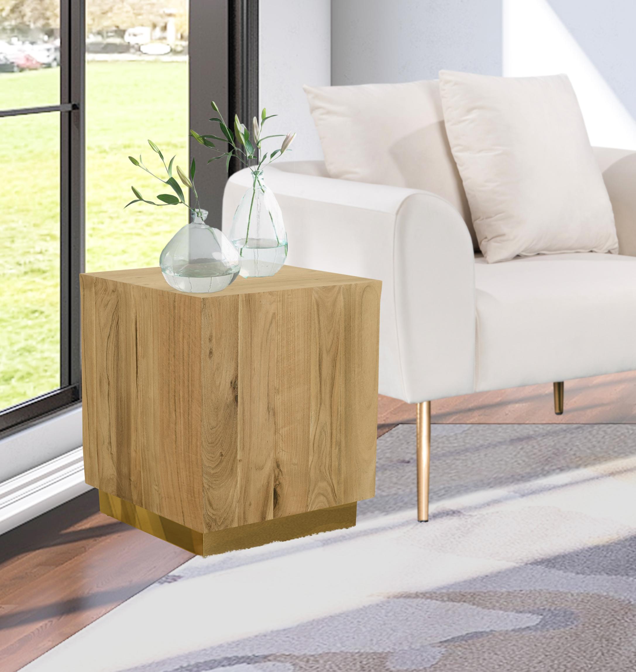 Acacia Gold End Table - Luxury Home Furniture (MI)