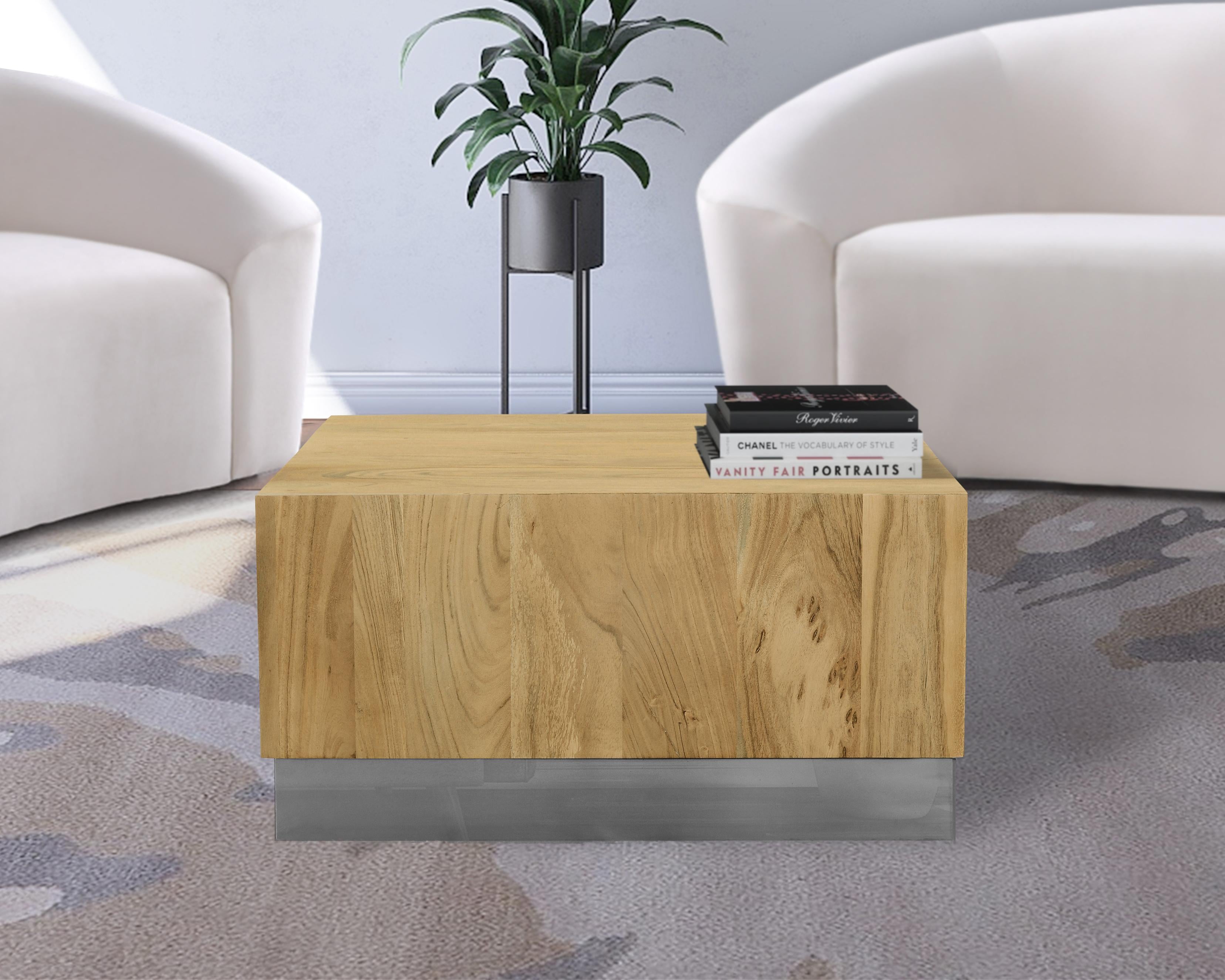 Acacia Chrome Coffee Table - Luxury Home Furniture (MI)