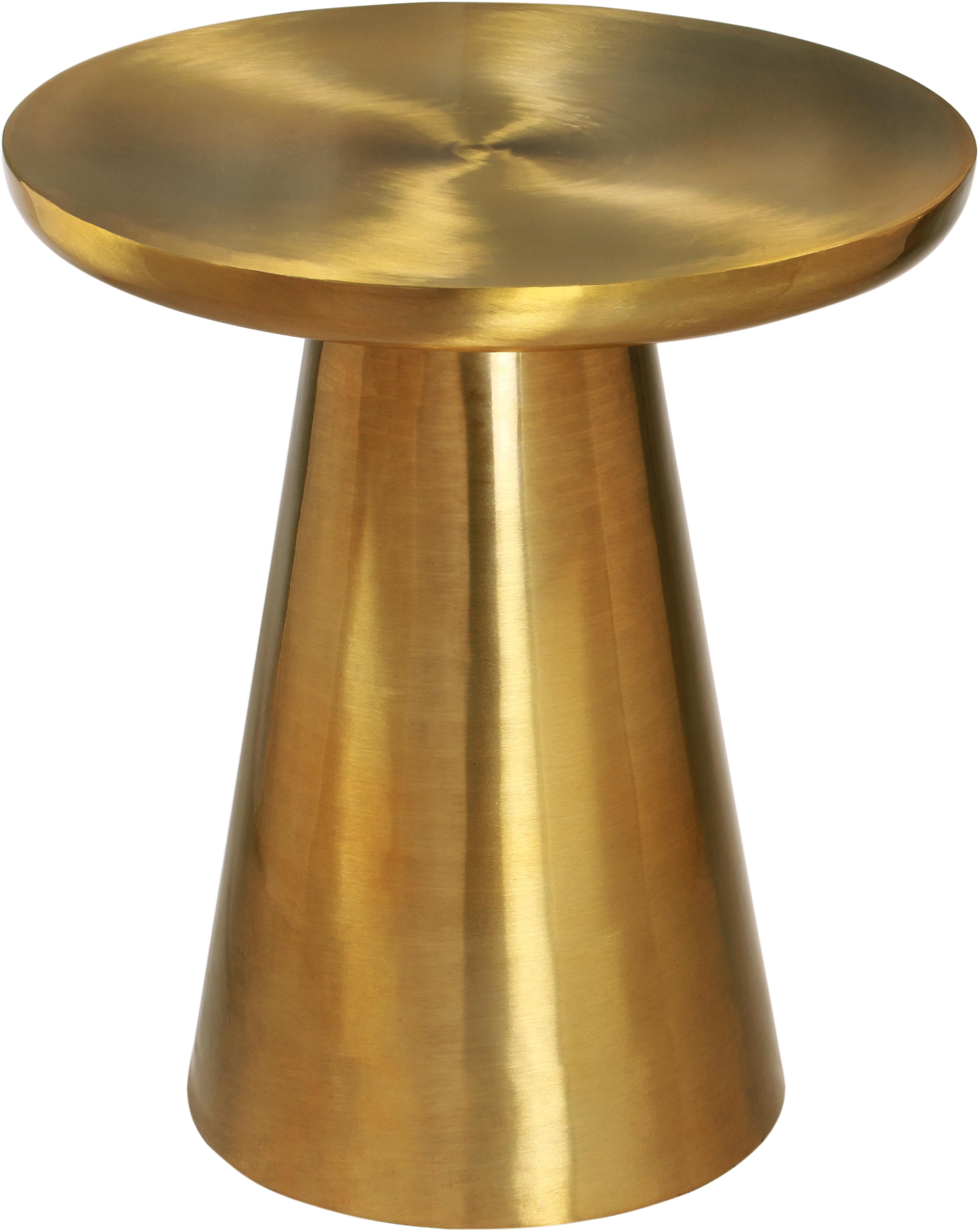 Martini Brushed Gold End Table - Luxury Home Furniture (MI)