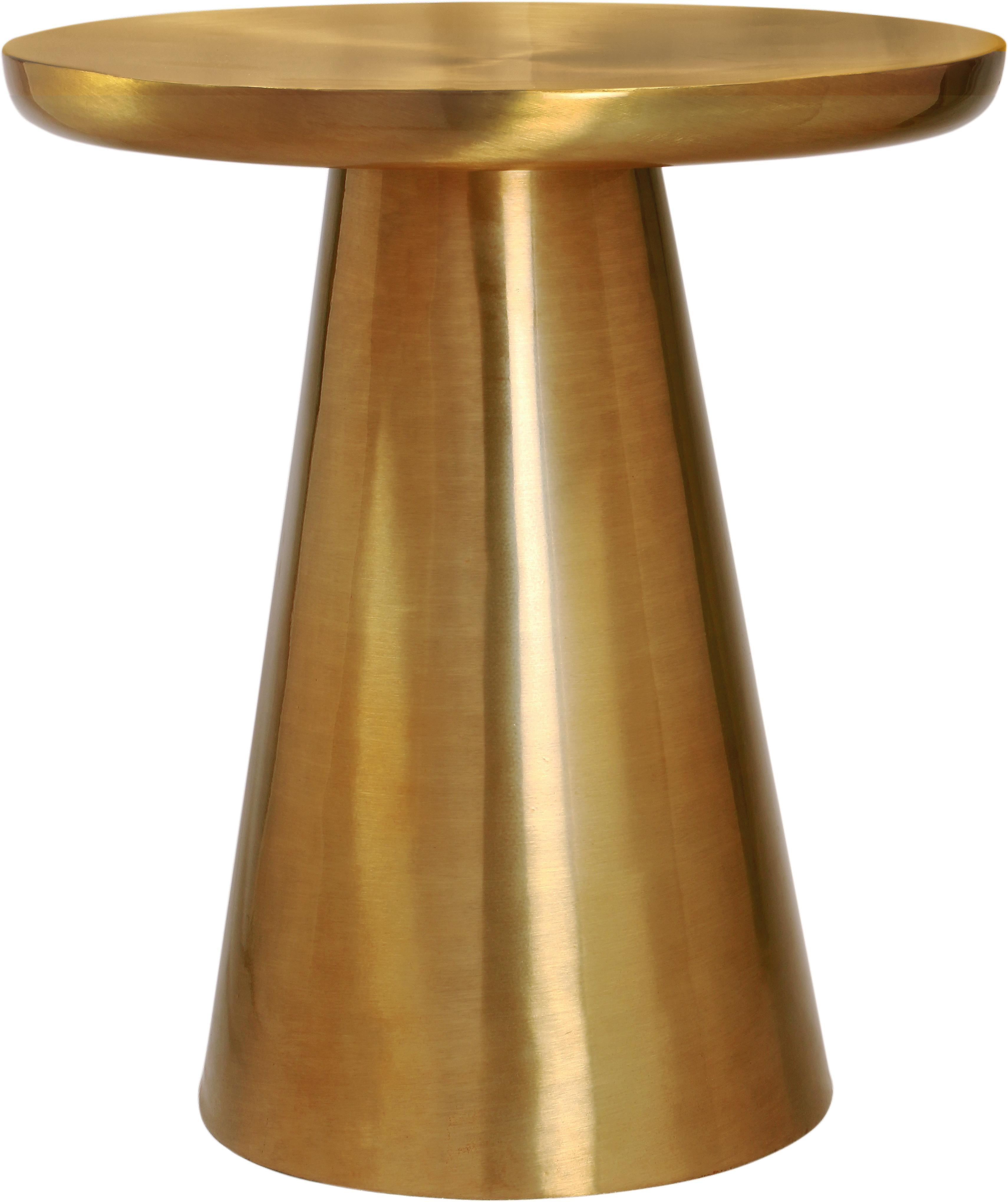 Martini Brushed Gold End Table - Luxury Home Furniture (MI)